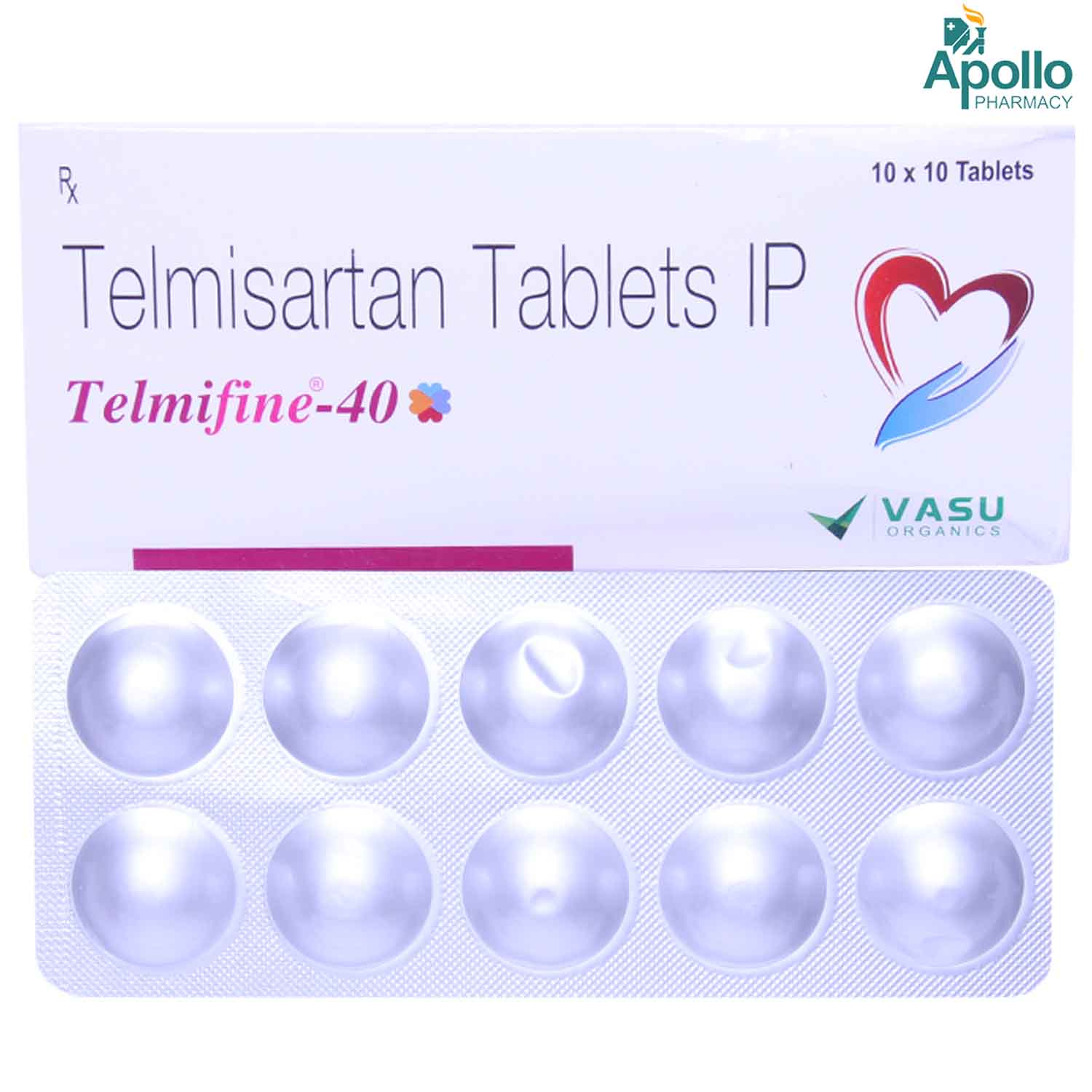 Telmifine 40 Tablet 10's, Pack of 10 TabletS Telmifine 40 Tablet 10's, Pack of 10 TabletS