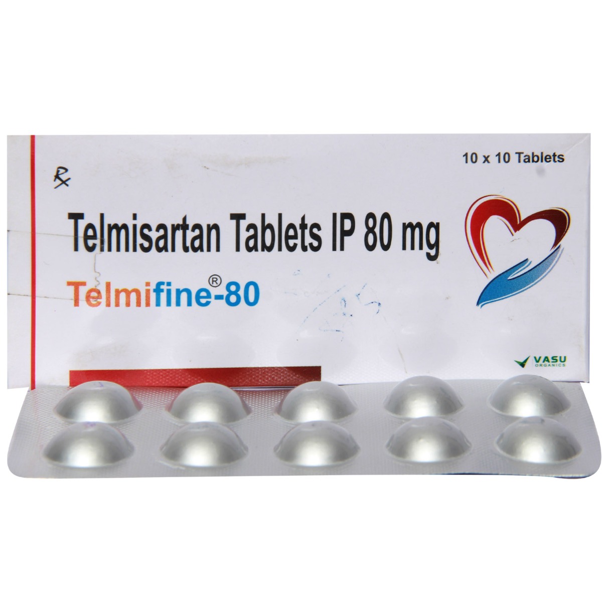 TELMIFINE 80MG TABLET 10'S, Pack of 10 TabletS TELMIFINE 80MG TABLET 10'S, Pack of 10 TabletS