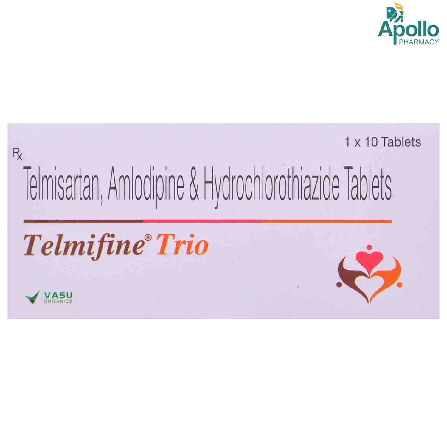 Telmifine Trio Tablet 10's, Pack of 10 TABLETS Telmifine Trio Tablet 10's, Pack of 10 TABLETS