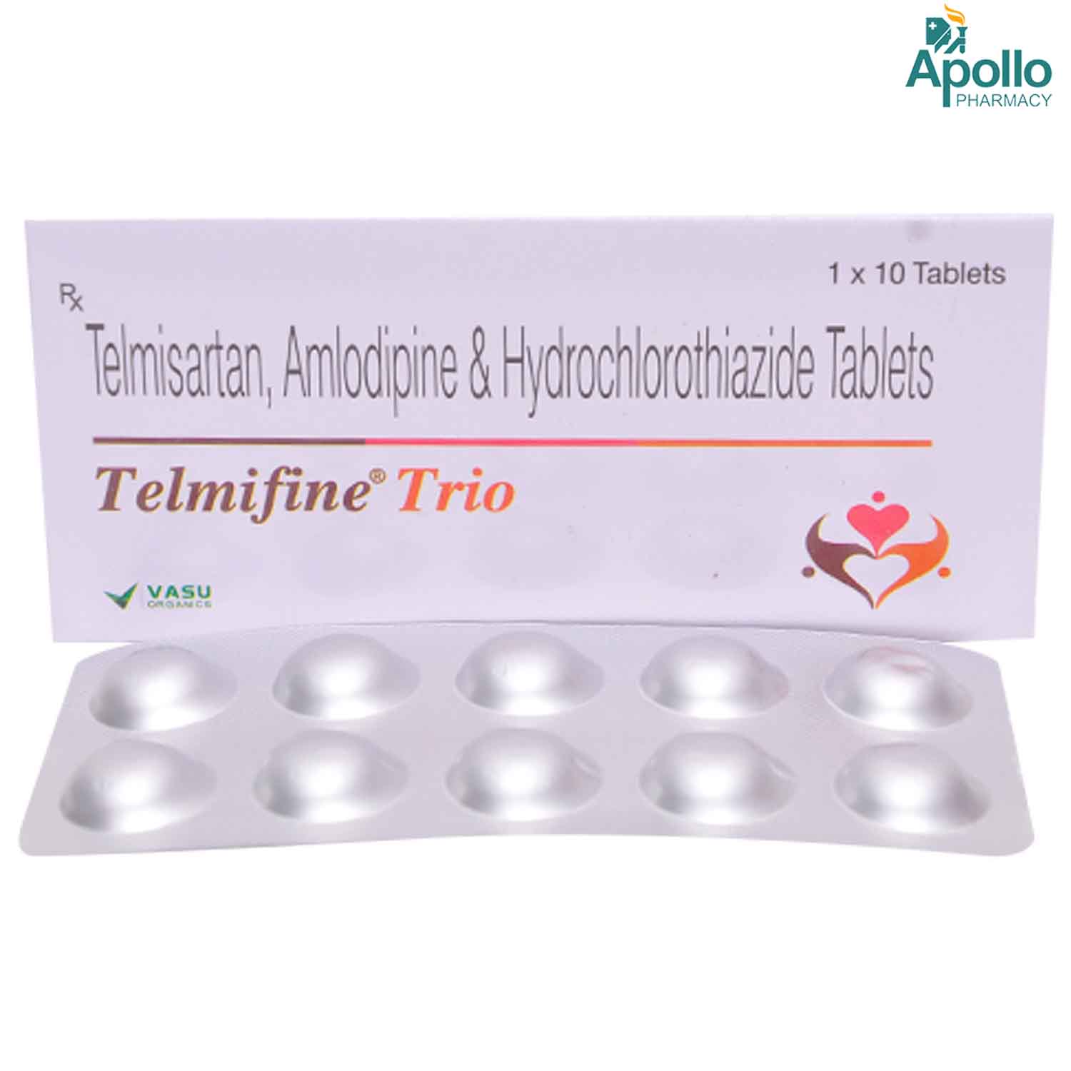 Telmifine Trio Tablet 10's, Pack of 10 TABLETS Telmifine Trio Tablet 10's, Pack of 10 TABLETS