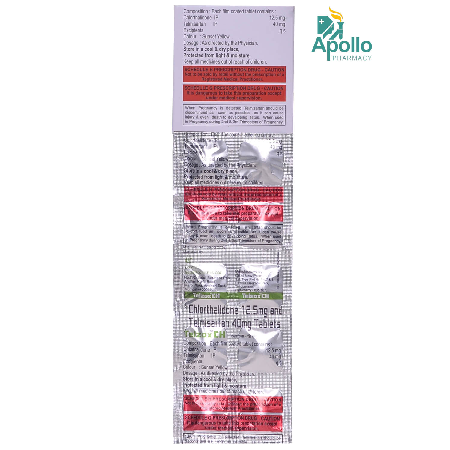 Telzox CH Tablet 10's, Pack of 10 Telzox CH Tablet 10's, Pack of 10