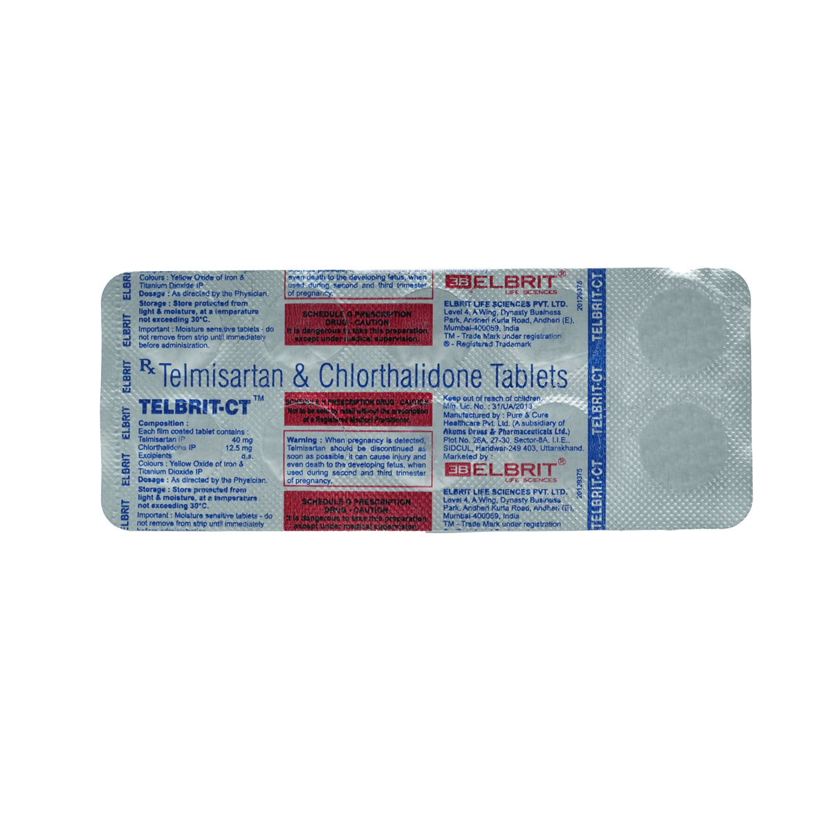 Telbrit CT Tablet 10's, Pack of 10 TabletS Telbrit CT Tablet 10's, Pack of 10 TabletS