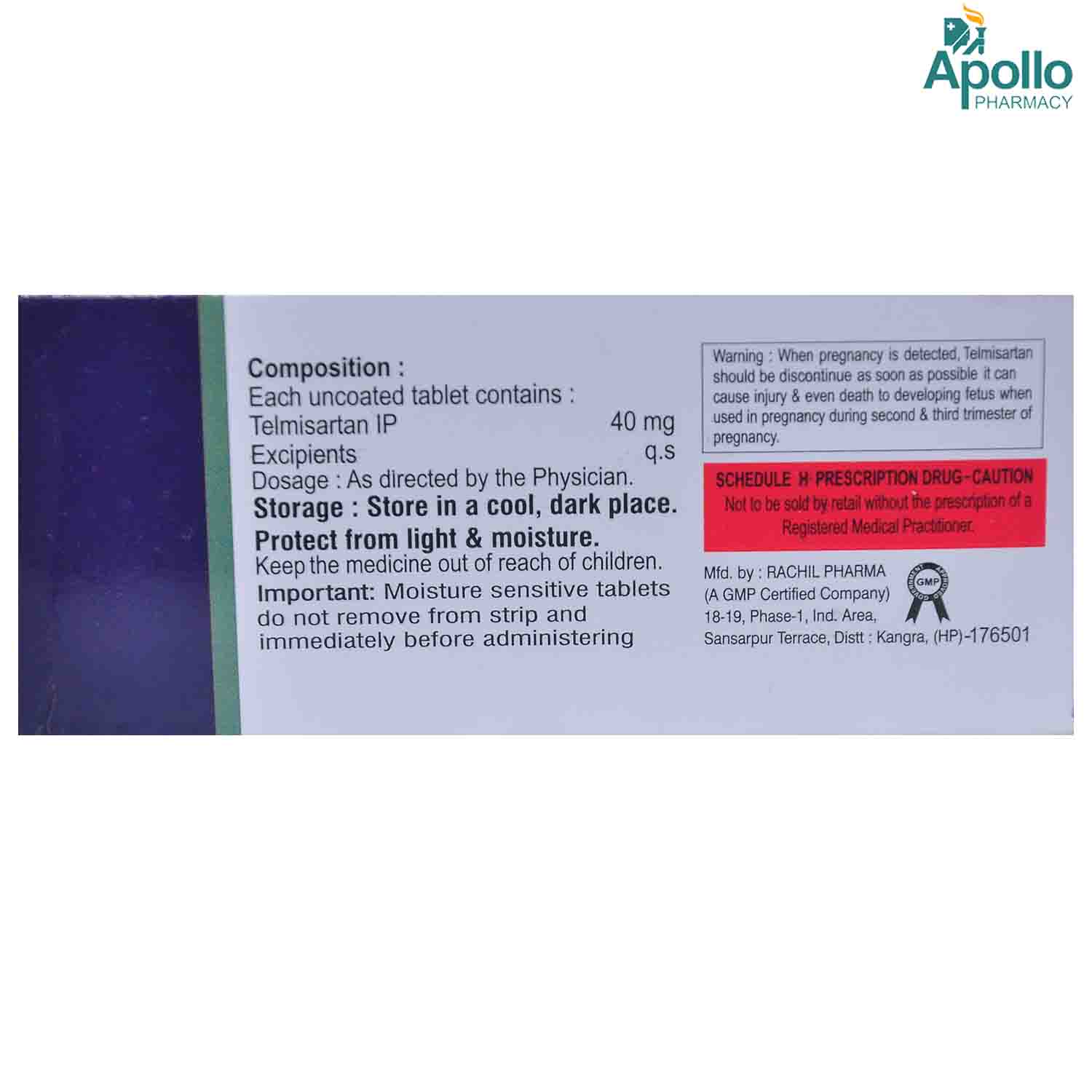 TELMELLOW 40 TABLET 10'S, Pack of 10 TabletS TELMELLOW 40 TABLET 10'S, Pack of 10 TabletS