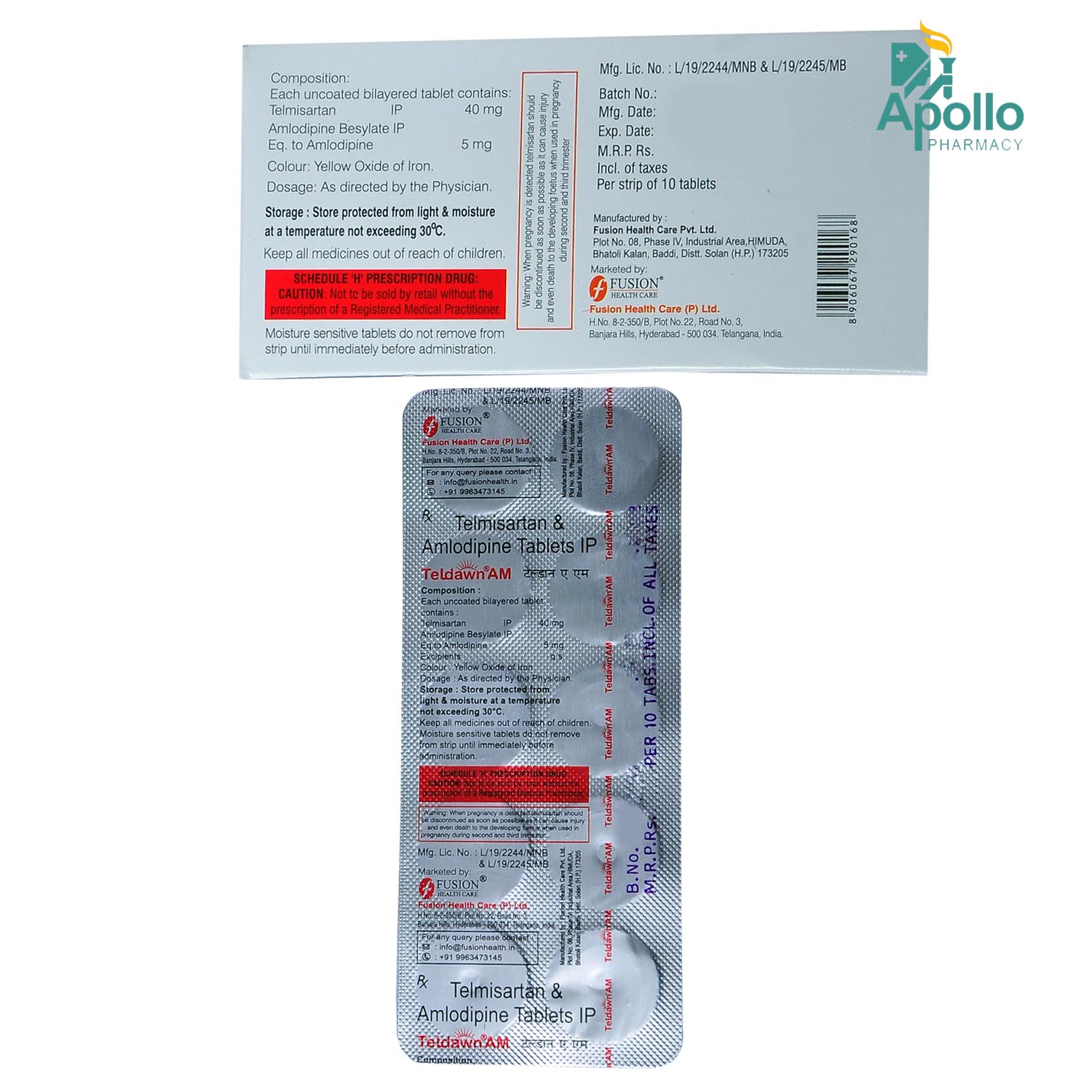 Teldawn AM Tablet 10's, Pack of 10 TABLETS Teldawn AM Tablet 10's, Pack of 10 TABLETS