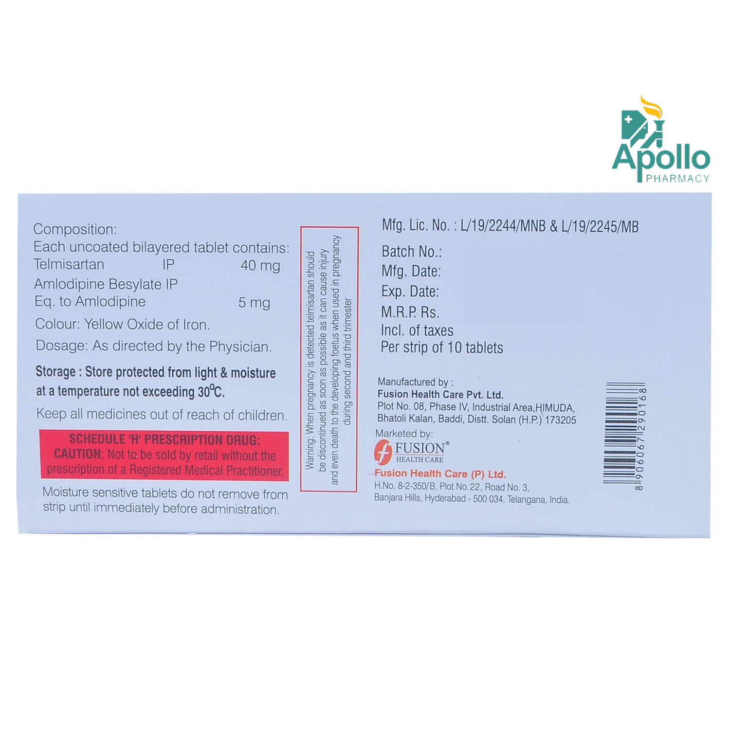 Teldawn AM Tablet 10's, Pack of 10 TABLETS Teldawn AM Tablet 10's, Pack of 10 TABLETS