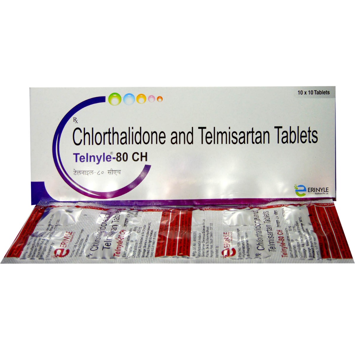 Telnyle Ch 80/12.5mg Tablet 10's, Pack of 10 Telnyle Ch 80/12.5mg Tablet 10's, Pack of 10