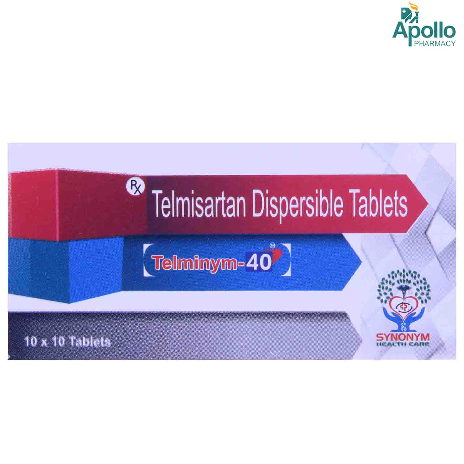 Telminym-40mg Dt Tablet 10's, Pack of 10 TabletS Telminym-40mg Dt Tablet 10's, Pack of 10 TabletS