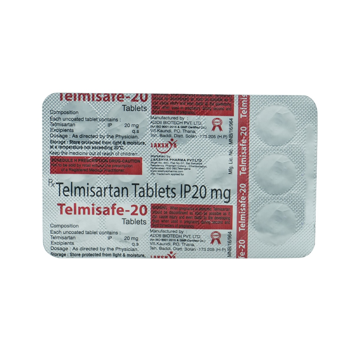 Telmisafe-20 Tablet 15's, Pack of 15 TabletS Telmisafe-20 Tablet 15's, Pack of 15 TabletS