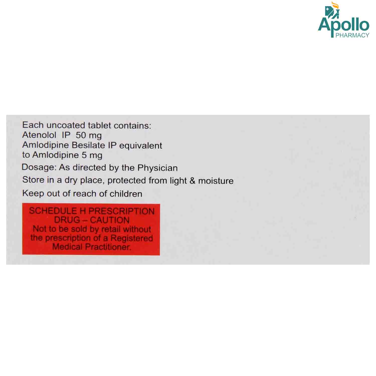 Tenolol AM 50 Tablet 10's, Pack of 10 TABLETS Tenolol AM 50 Tablet 10's, Pack of 10 TABLETS