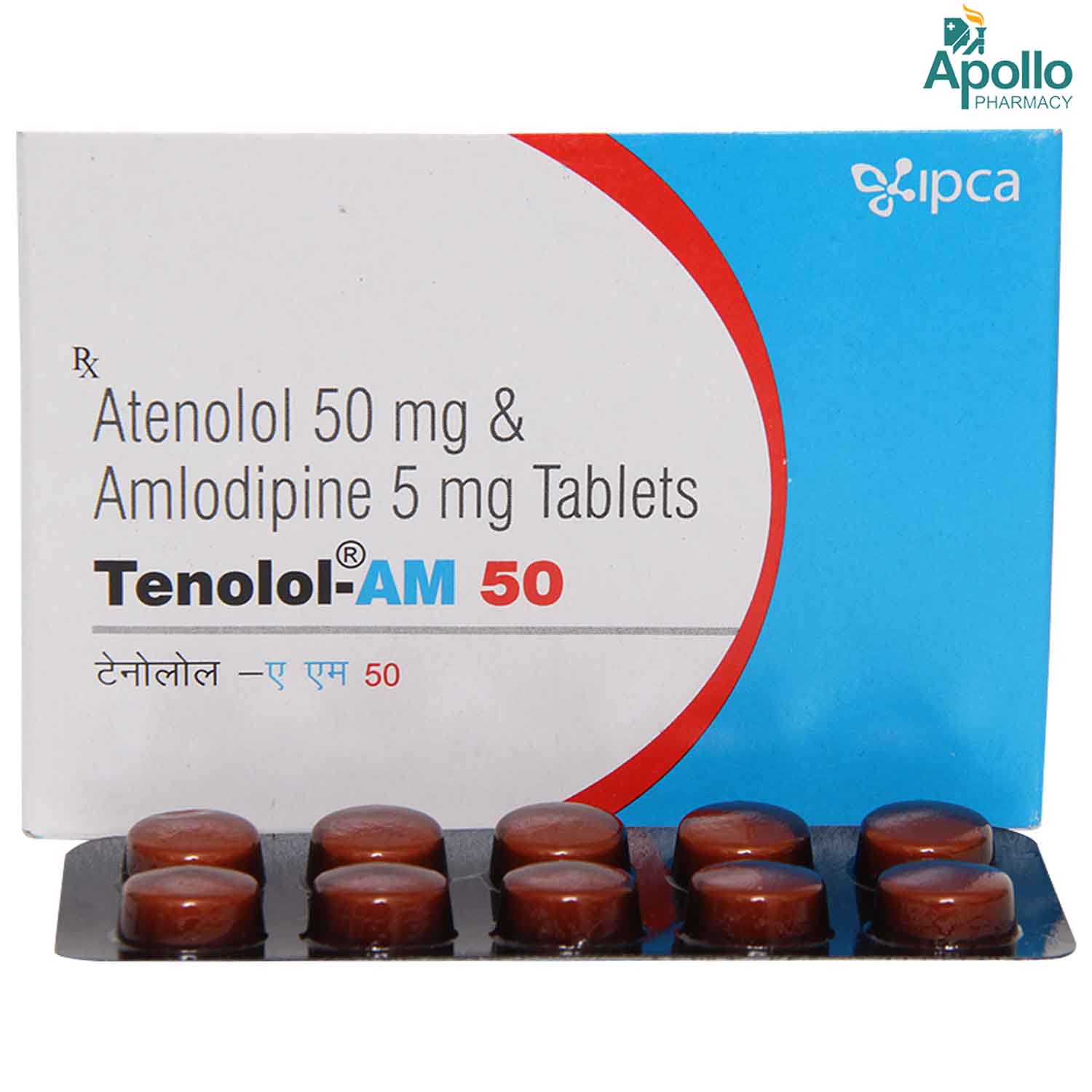 Tenolol AM 50 Tablet 10's, Pack of 10 TABLETS Tenolol AM 50 Tablet 10's, Pack of 10 TABLETS