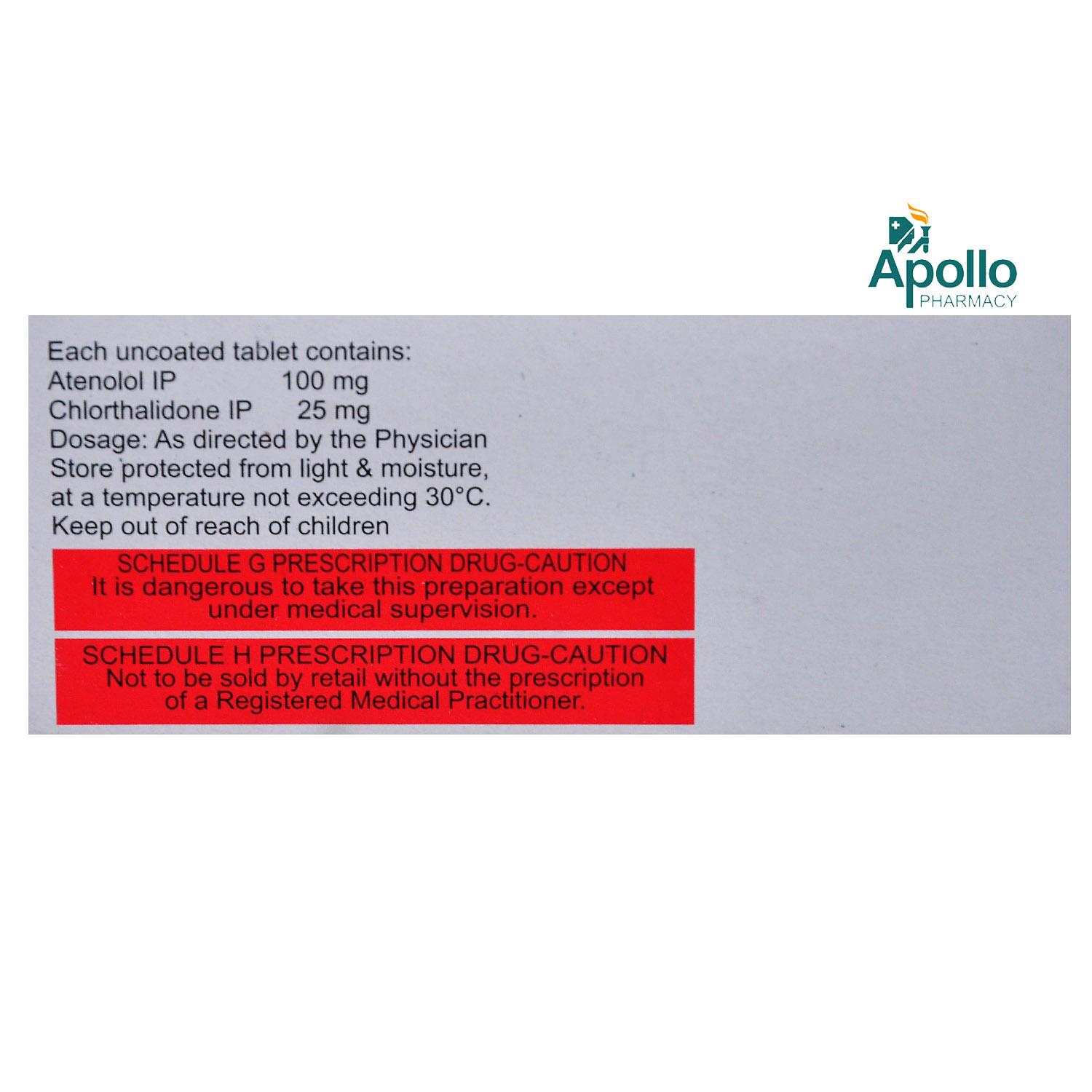 TENORIC 100MG TABLET, Pack of 10 TABLETS TENORIC 100MG TABLET, Pack of 10 TABLETS