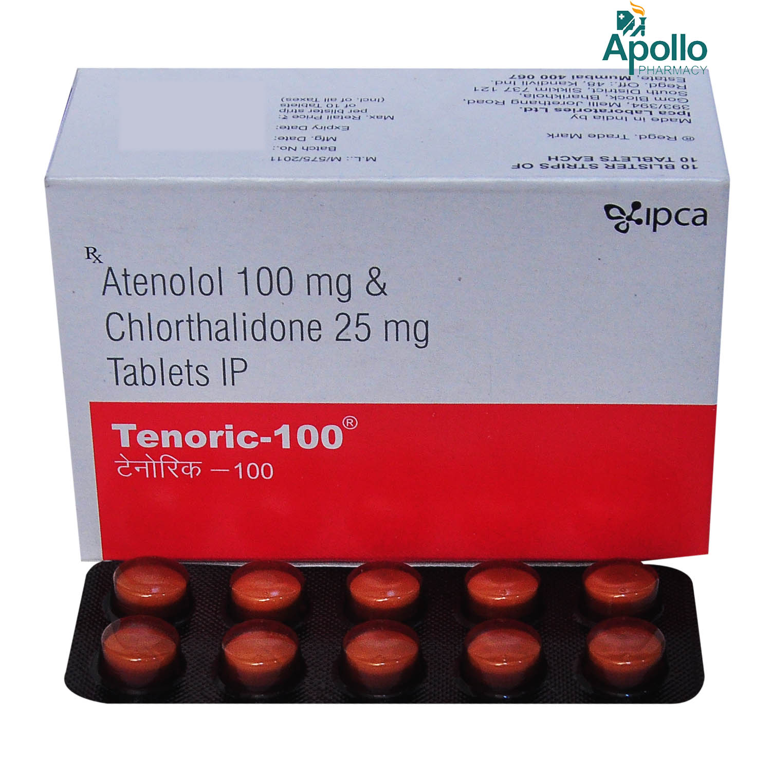 TENORIC 100MG TABLET, Pack of 10 TABLETS TENORIC 100MG TABLET, Pack of 10 TABLETS