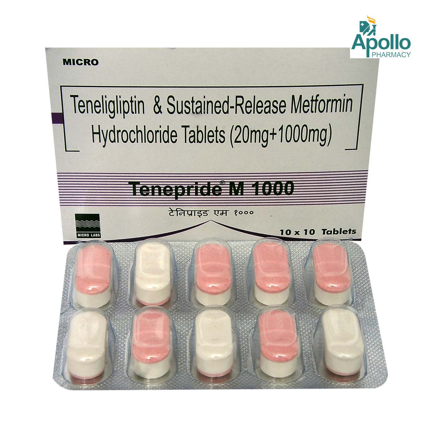 Tenepride M 1000 Tablet 10's, Pack of 10 TABLETS Tenepride M 1000 Tablet 10's, Pack of 10 TABLETS
