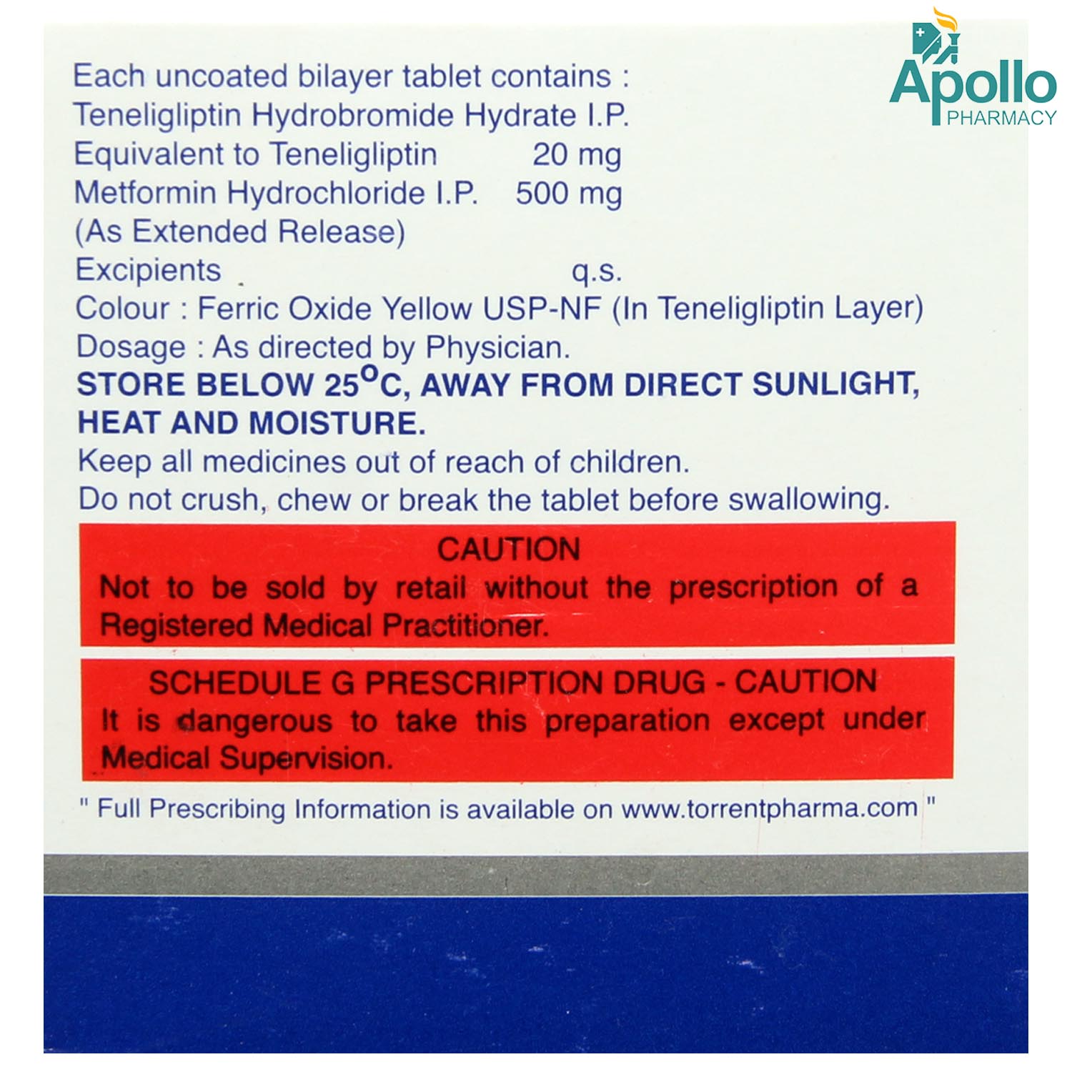 Tenepure-M 500 Tablet 10's, Pack of 10 TABLETS Tenepure-M 500 Tablet 10's, Pack of 10 TABLETS