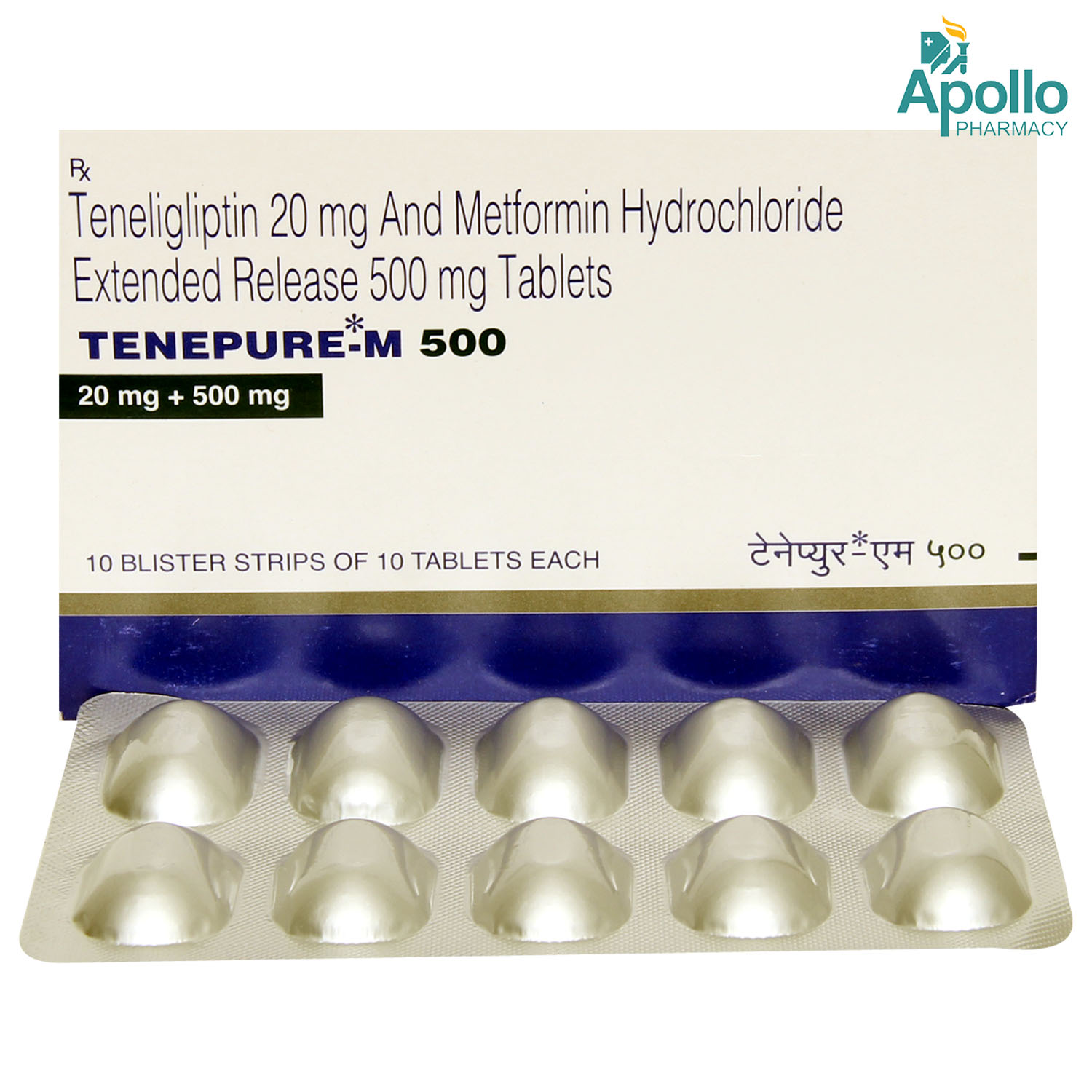 Tenepure-M 500 Tablet 10's, Pack of 10 TABLETS Tenepure-M 500 Tablet 10's, Pack of 10 TABLETS