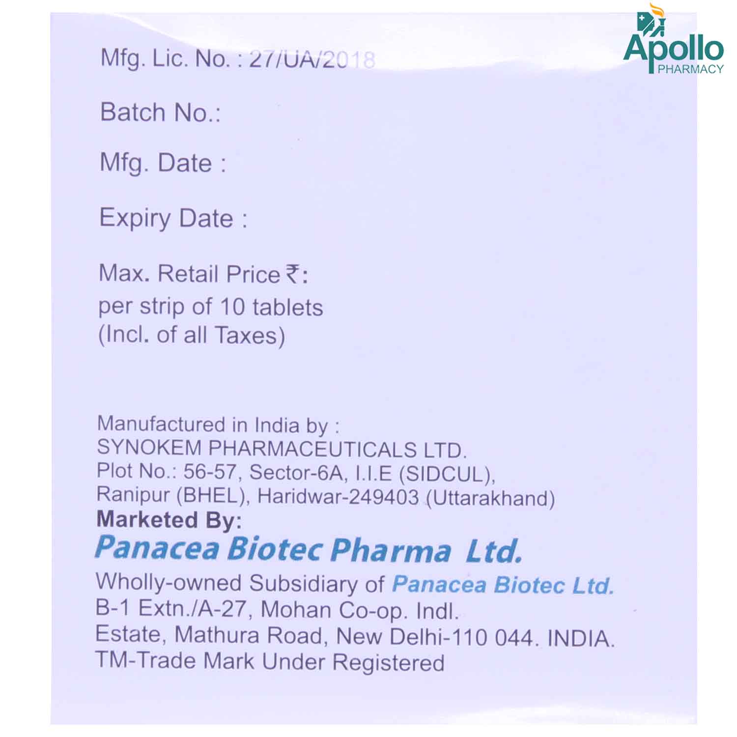 Tenepan-M 500 Tablet 10's, Pack of 10 Tenepan-M 500 Tablet 10's, Pack of 10