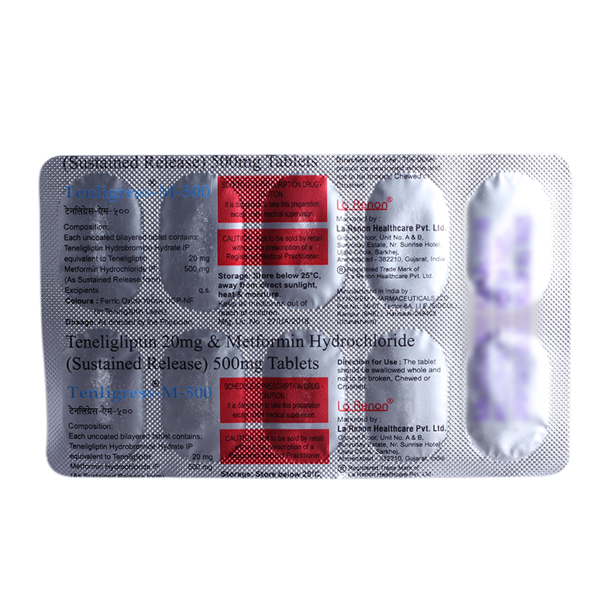 Tenligress M 500 Tablet 10's, Pack of 10 TABLETS Tenligress M 500 Tablet 10's, Pack of 10 TABLETS