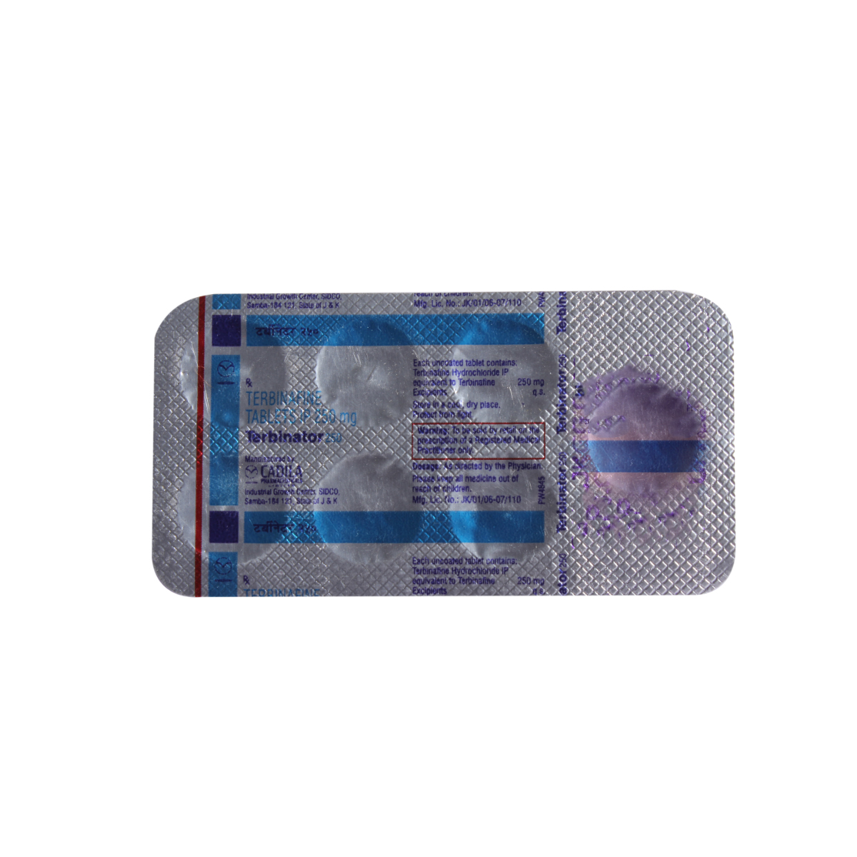 Terbinator 250 mg Tablet 10's, Pack of 10 TabletS Terbinator 250 mg Tablet 10's, Pack of 10 TabletS