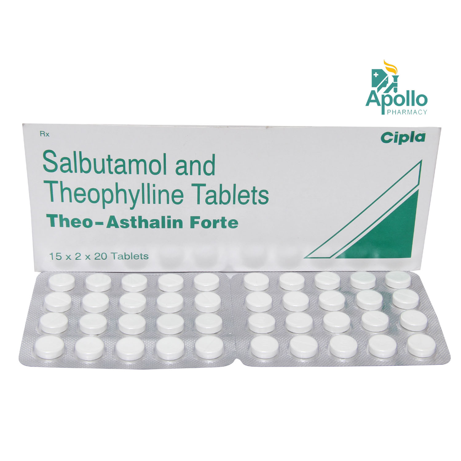 Theo-Asthalin Forte Tablet 20's, Pack of 20 TabletS Theo-Asthalin Forte Tablet 20's, Pack of 20 TabletS