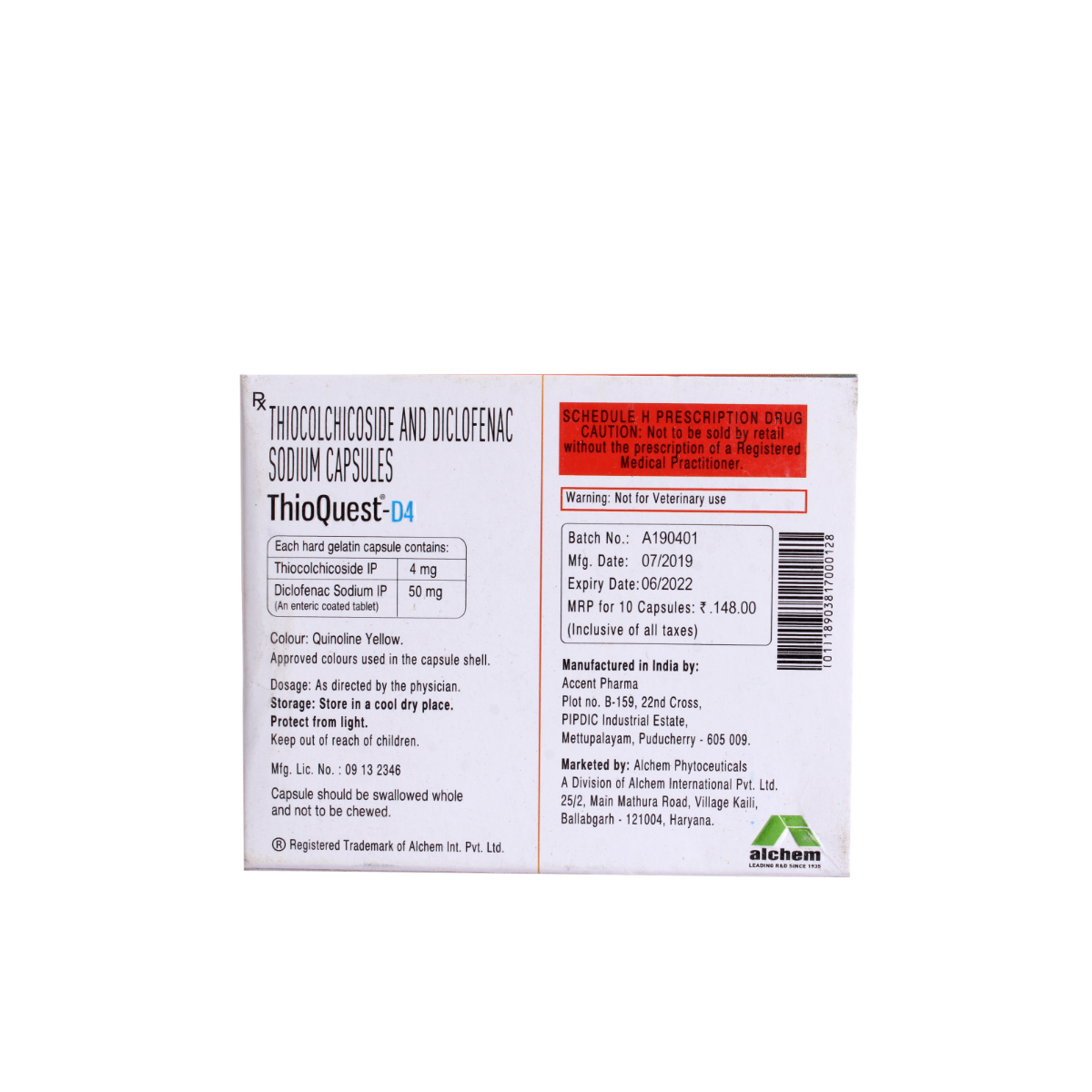 Thioquest D4 Mg Tablet 10's, Pack of 10 Thioquest D4 Mg Tablet 10's, Pack of 10