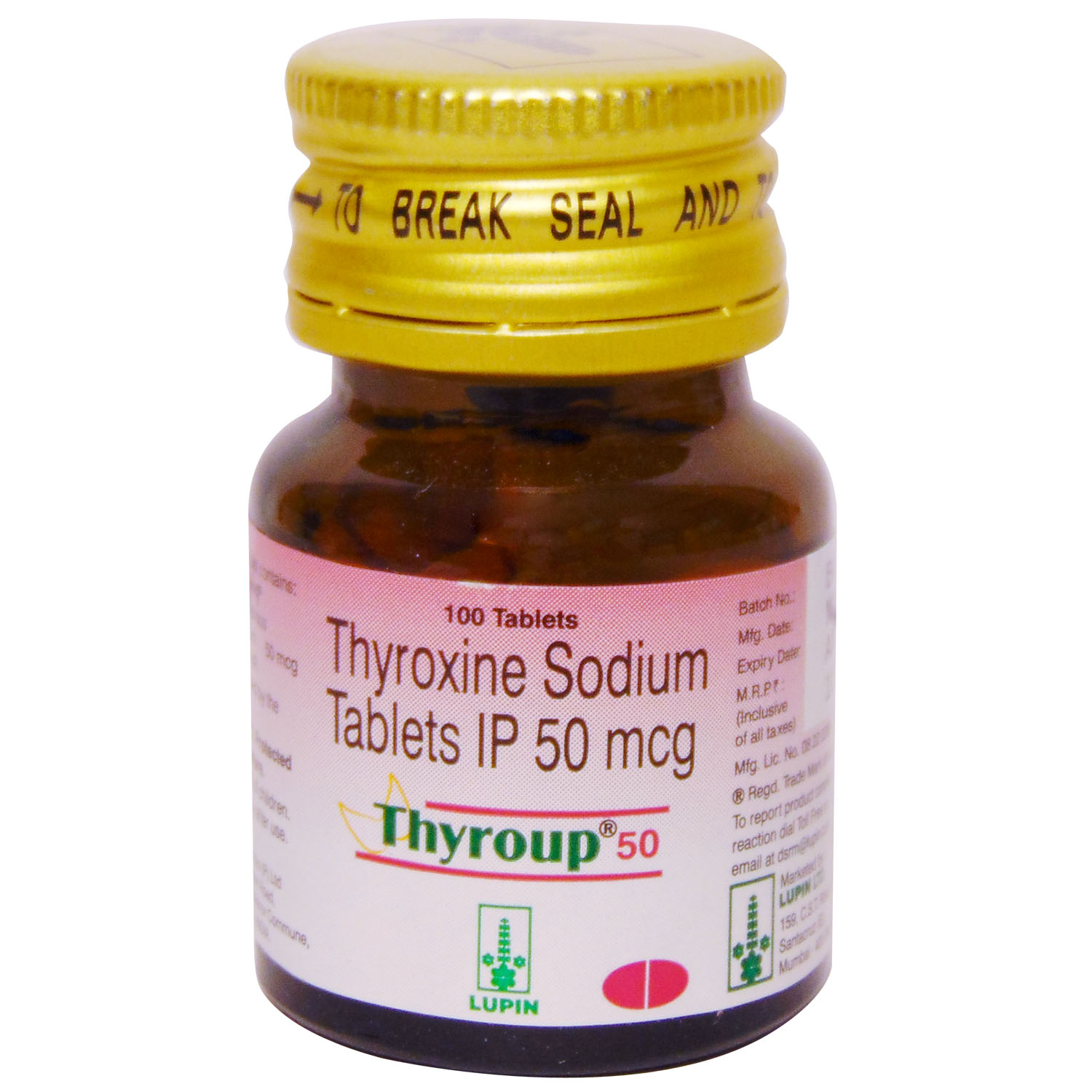 Thyroup 50 Tablet 100's, Pack of 1 TABLET Thyroup 50 Tablet 100's, Pack of 1 TABLET