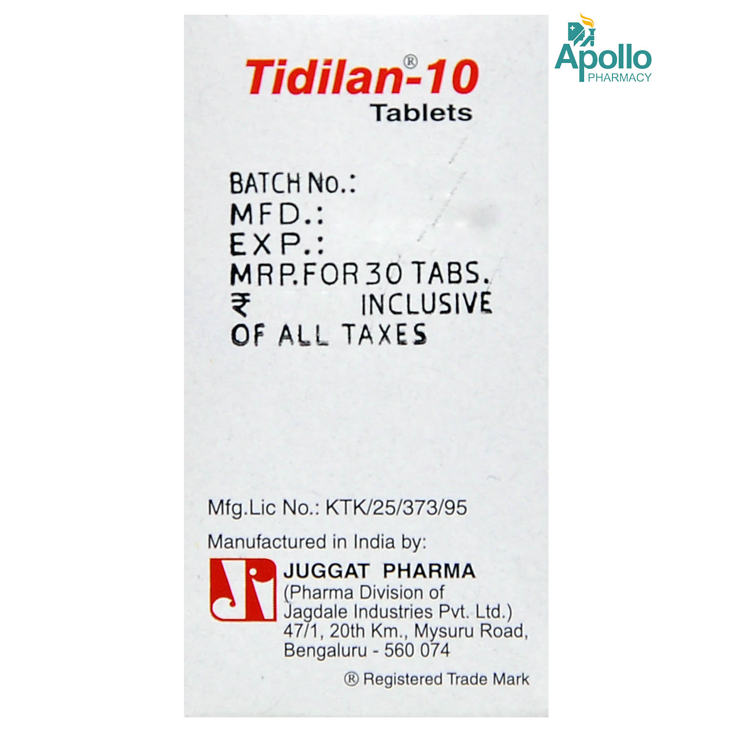 Tidilan-10 Tablet 30's, Pack of 30 TABLETS Tidilan-10 Tablet 30's, Pack of 30 TABLETS