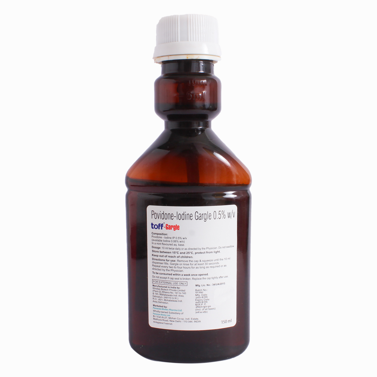 Toff Mint Flavour Gargle 150 ml, Pack of 1 GARGLE Toff Mint Flavour Gargle 150 ml, Pack of 1 GARGLE