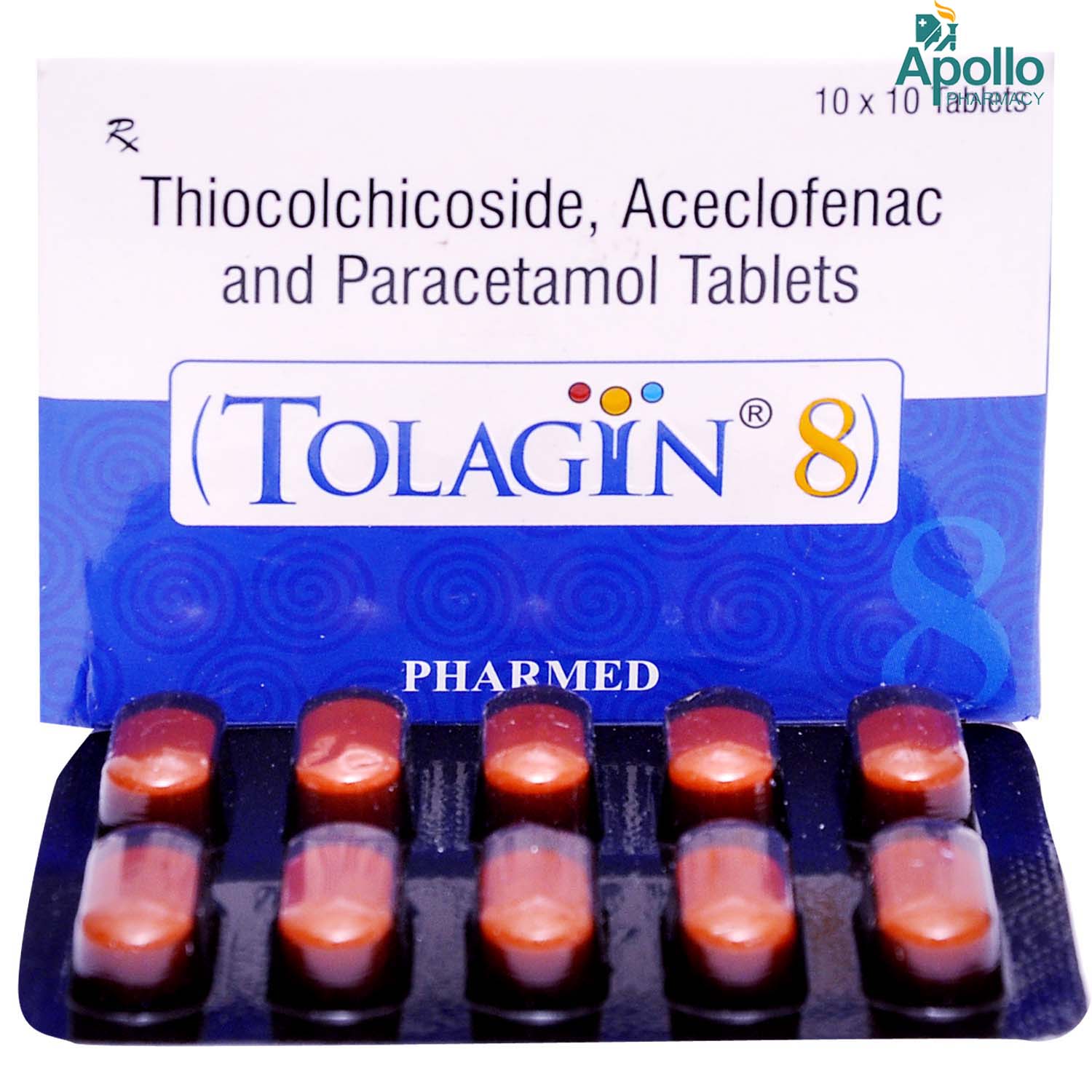 Tolagin 8 Tablet 10's, Pack of 10 Tolagin 8 Tablet 10's, Pack of 10