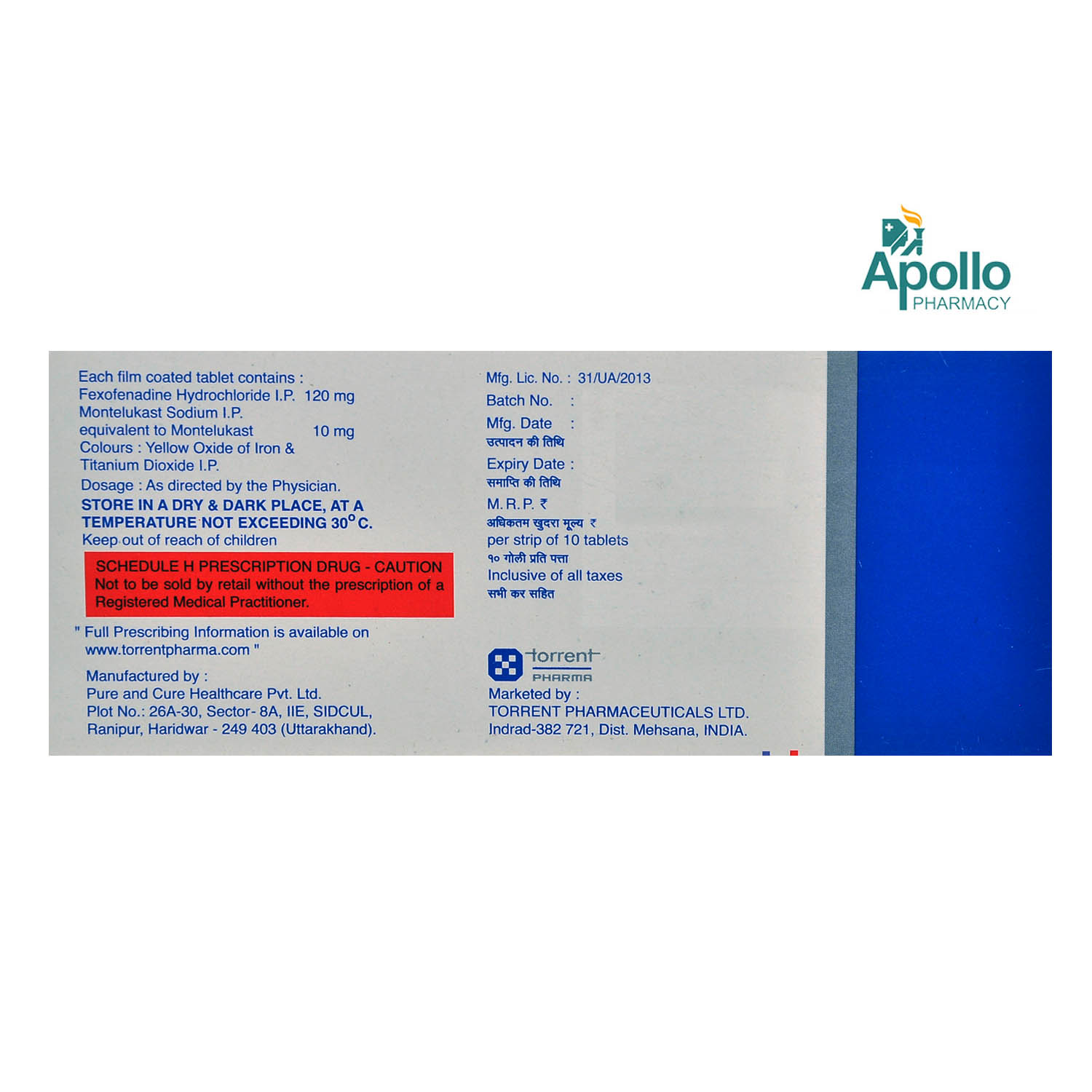 Torkast-FX Tablet 10's, Pack of 10 TABLETS Torkast-FX Tablet 10's, Pack of 10 TABLETS