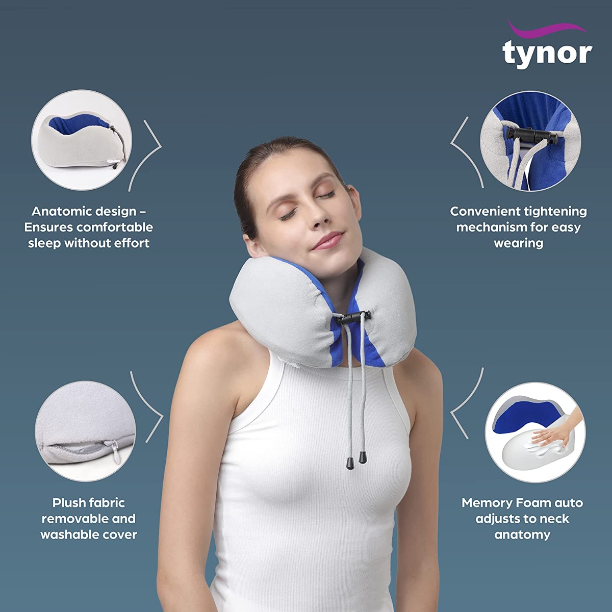 Tynor Travel Pillow Urbane Universal I-94 6.25-12.5cm, 1 Count Tynor Travel Pillow Urbane Universal I-94 6.25-12.5cm, 1 Count