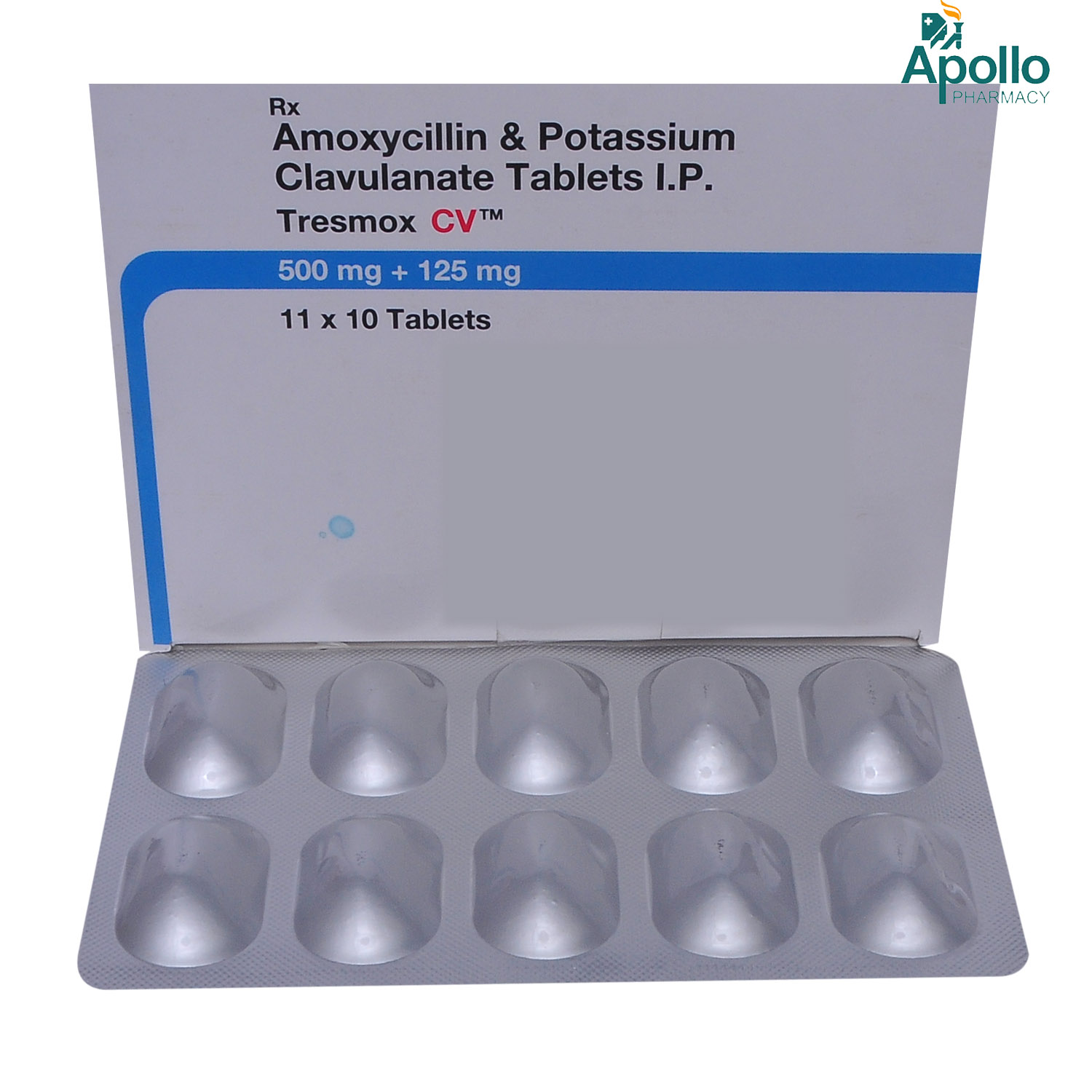 Tresmox CV 625 Tablet 10's, Pack of 10 TABLETS Tresmox CV 625 Tablet 10's, Pack of 10 TABLETS