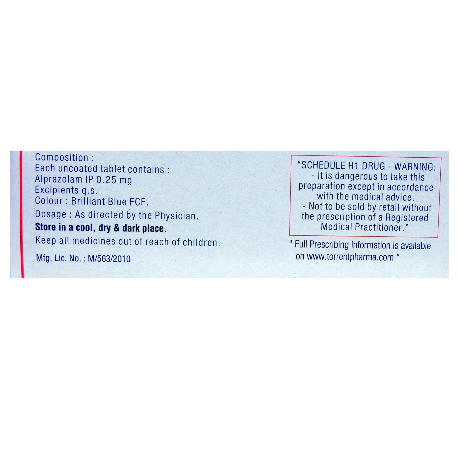 Trika-0.25 Tablet 15's, Pack of 15 TABLETS Trika-0.25 Tablet 15's, Pack of 15 TABLETS