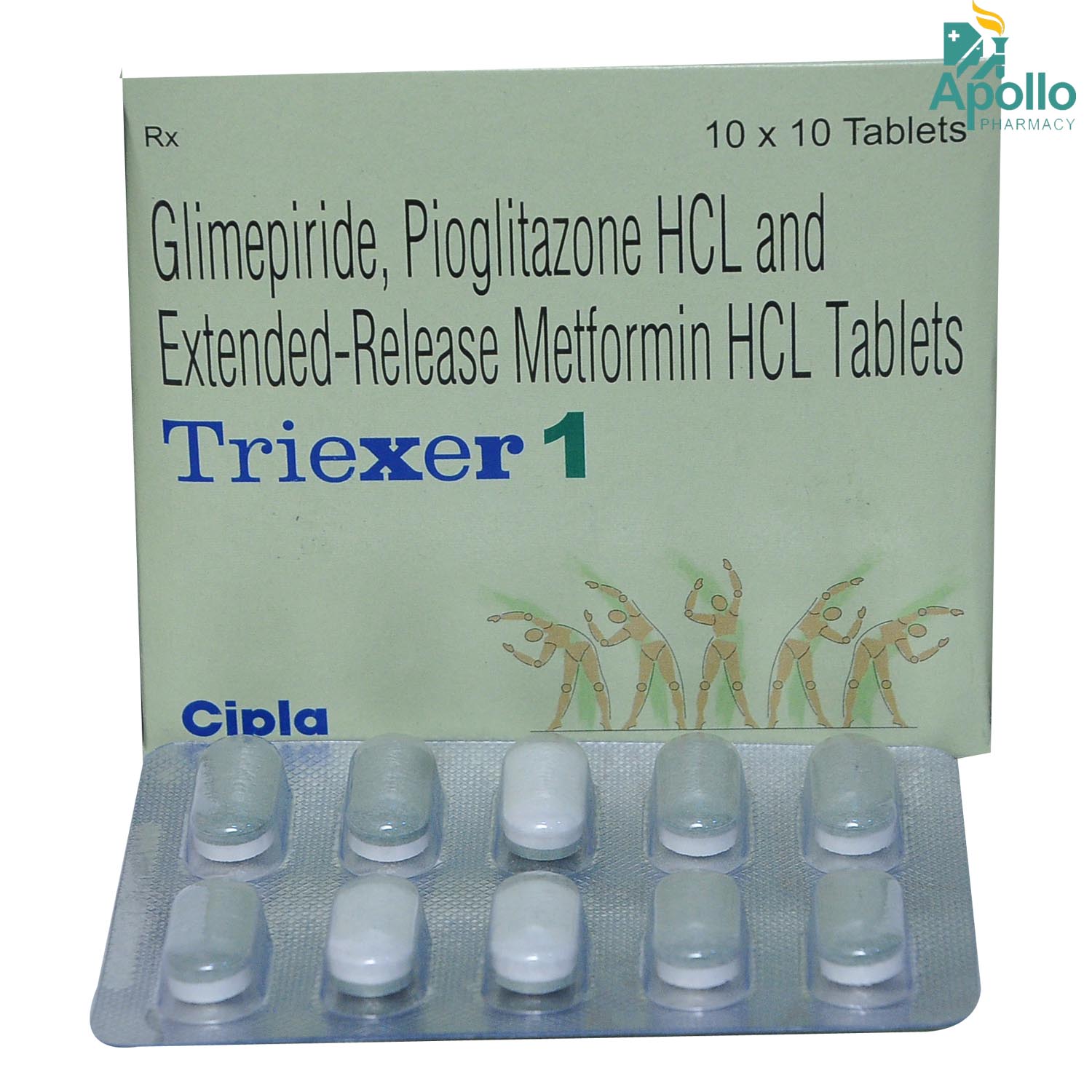 Triexer 1 Tablet 10's, Pack of 10 TABLETS Triexer 1 Tablet 10's, Pack of 10 TABLETS