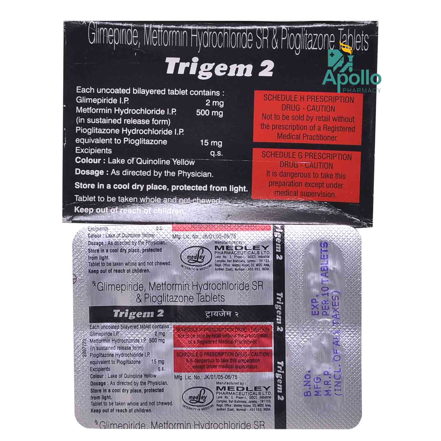 Trigem 2 Tablet 10's, Pack of 10 TABLETS Trigem 2 Tablet 10's, Pack of 10 TABLETS