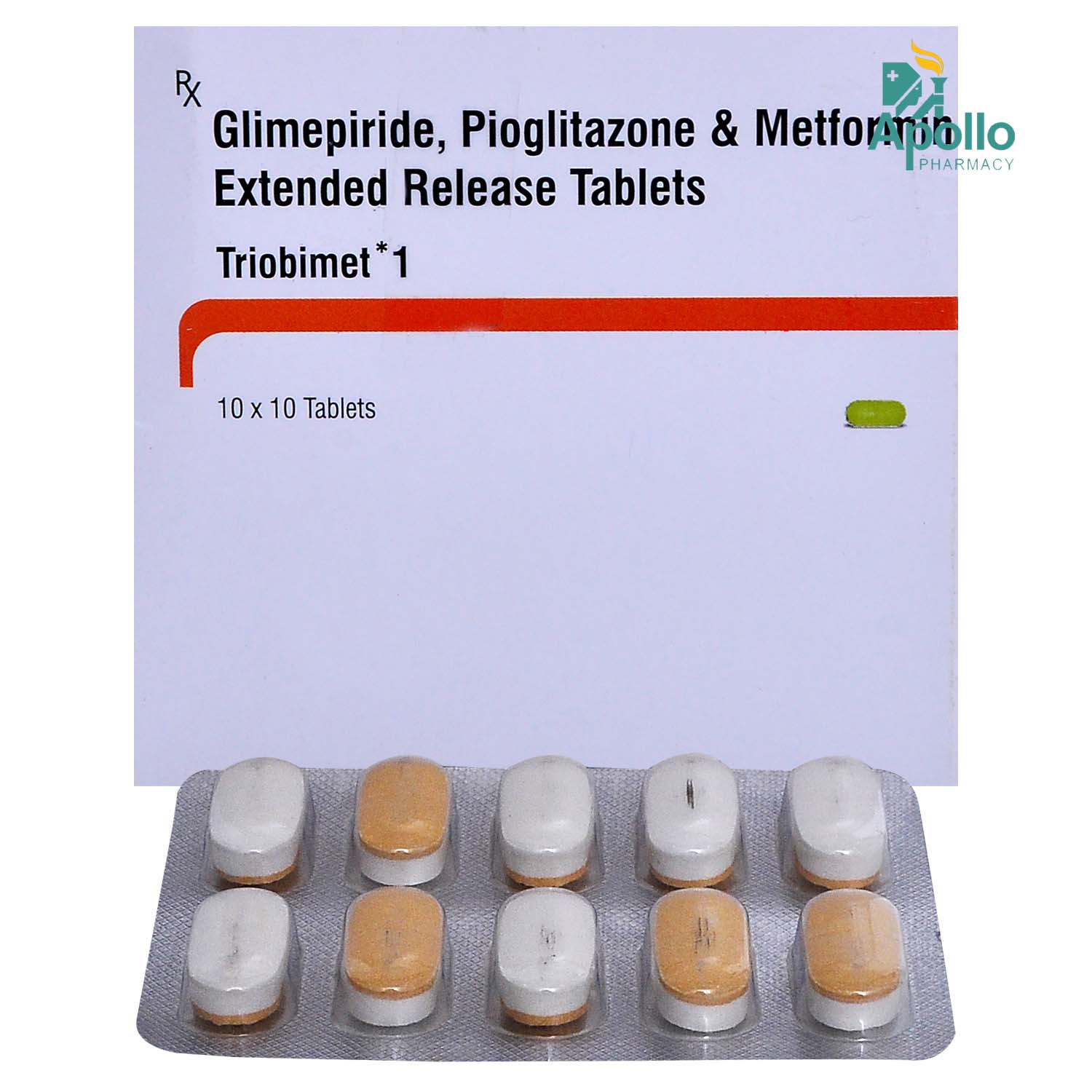 Triobimet 1 Tablet 10's, Pack of 10 TABLETS Triobimet 1 Tablet 10's, Pack of 10 TABLETS