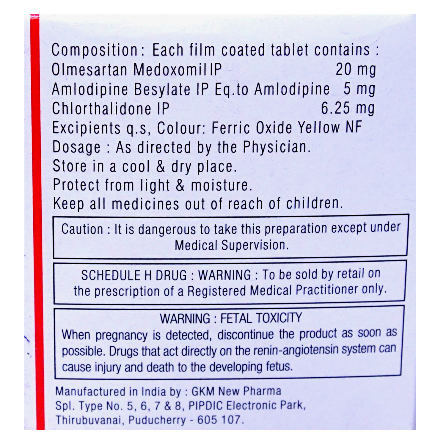 Triolsar 20 Tablet 10'S, Pack of 10 TABLETS Triolsar 20 Tablet 10'S, Pack of 10 TABLETS