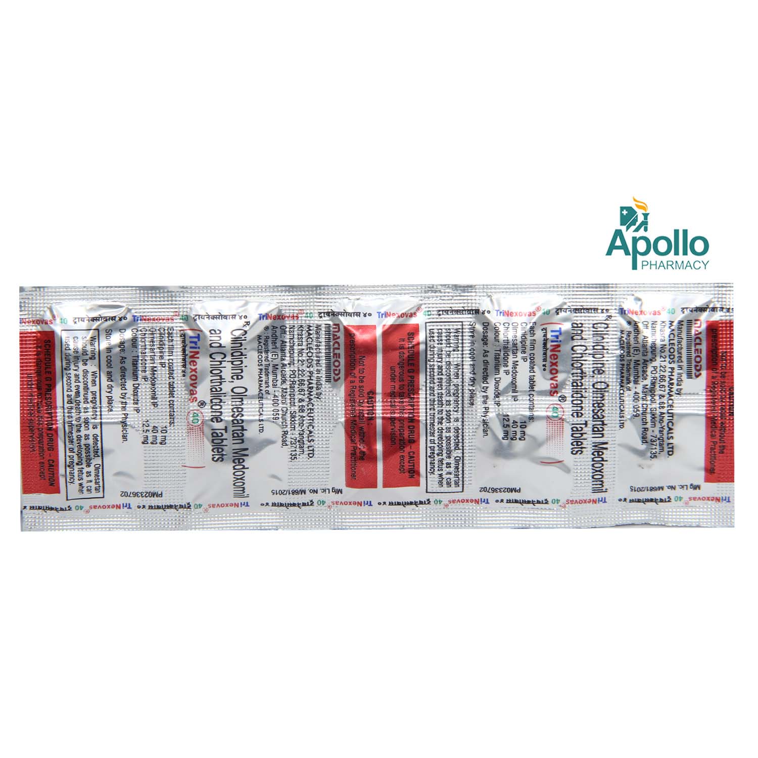 Trinexovas 40 Tablet 10's, Pack of 10 TABLETS Trinexovas 40 Tablet 10's, Pack of 10 TABLETS