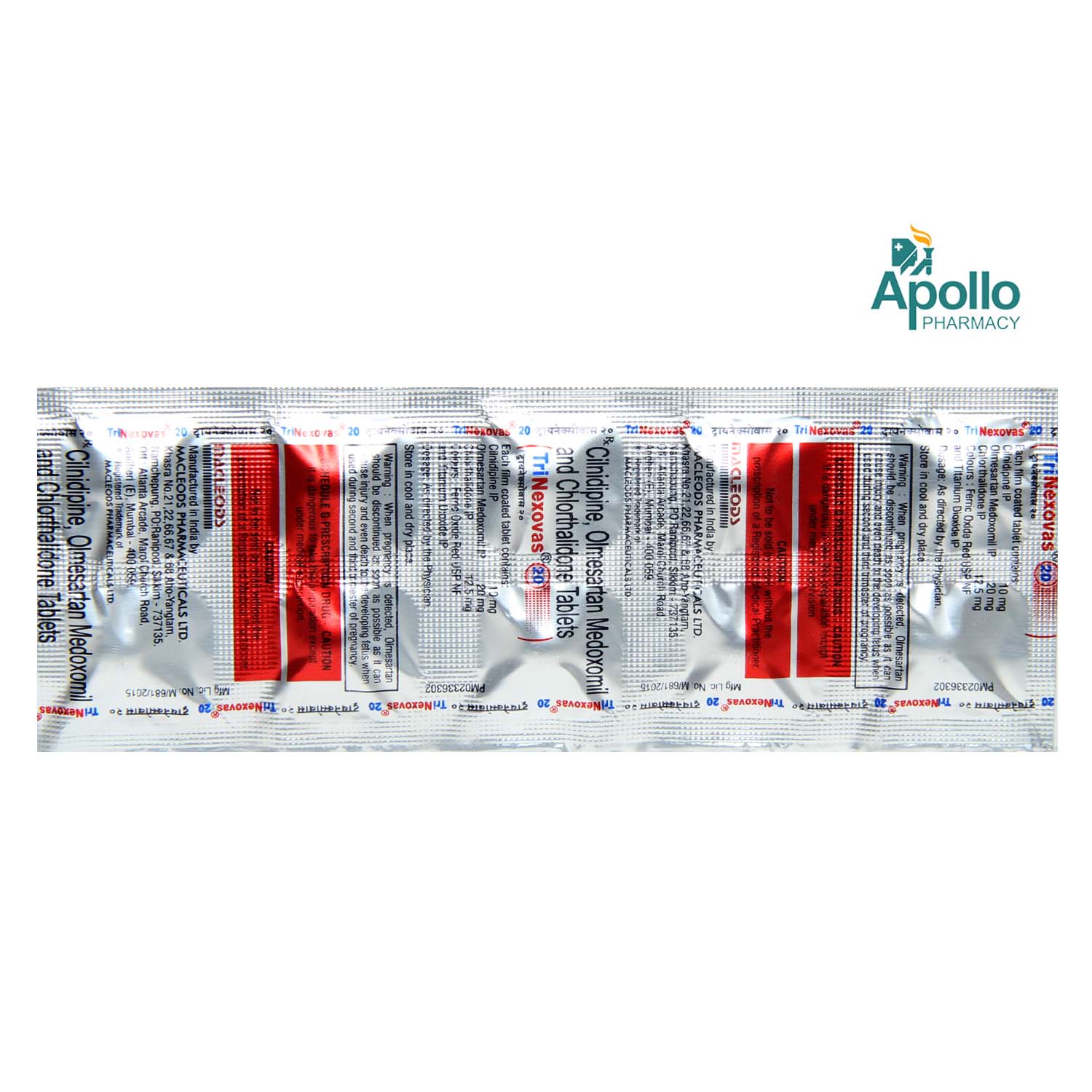 Trinexovas 20 Tablet 10's, Pack of 10 TABLETS Trinexovas 20 Tablet 10's, Pack of 10 TABLETS