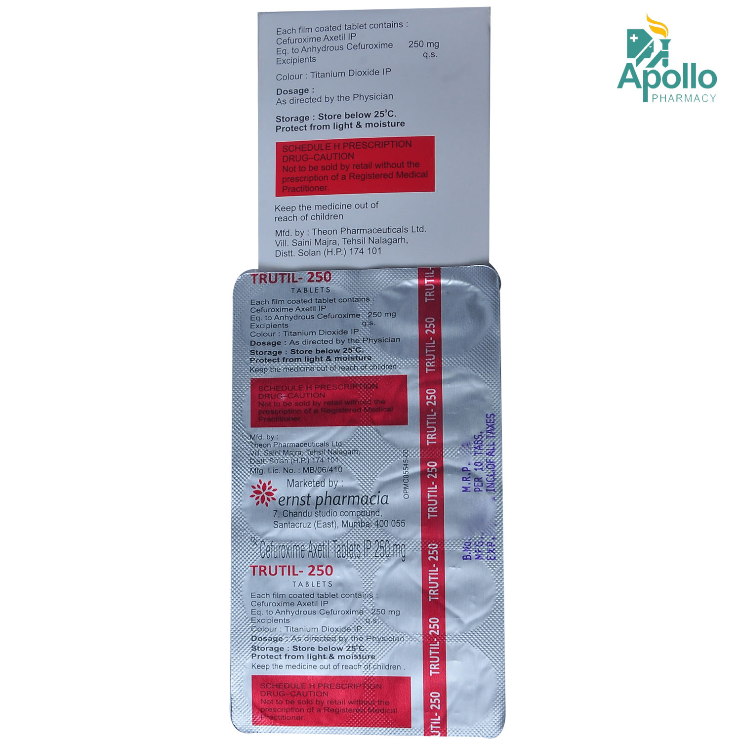 Trutil-250mg Tablet 10s, Pack of 10 TabletS Trutil-250mg Tablet 10s, Pack of 10 TabletS