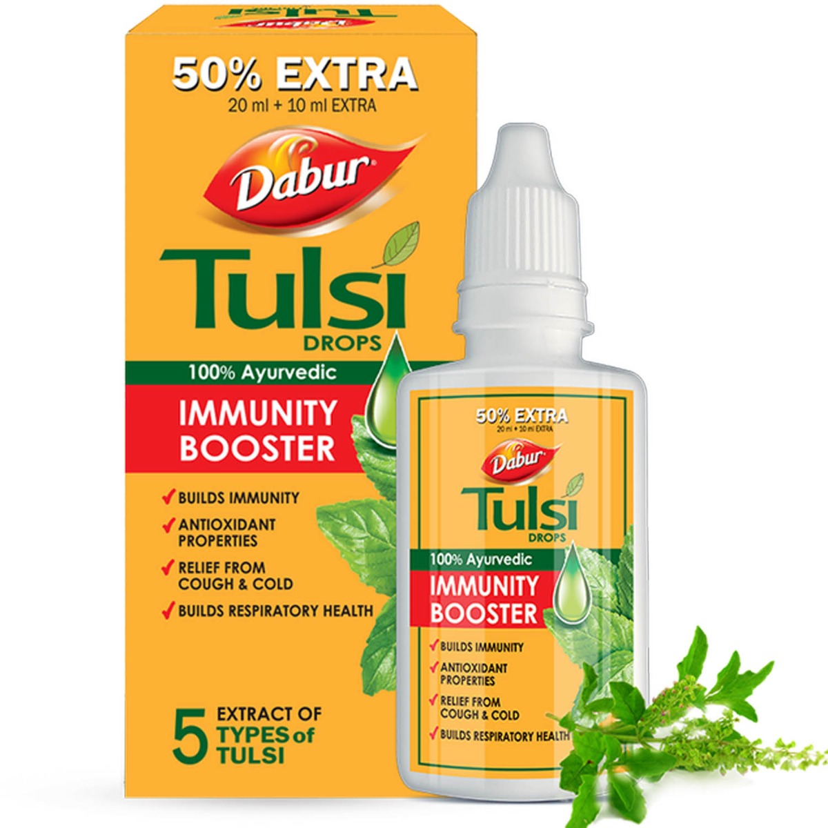 Dabur Tulsi Immunity Booster Drops, 30 ml, Pack of 1