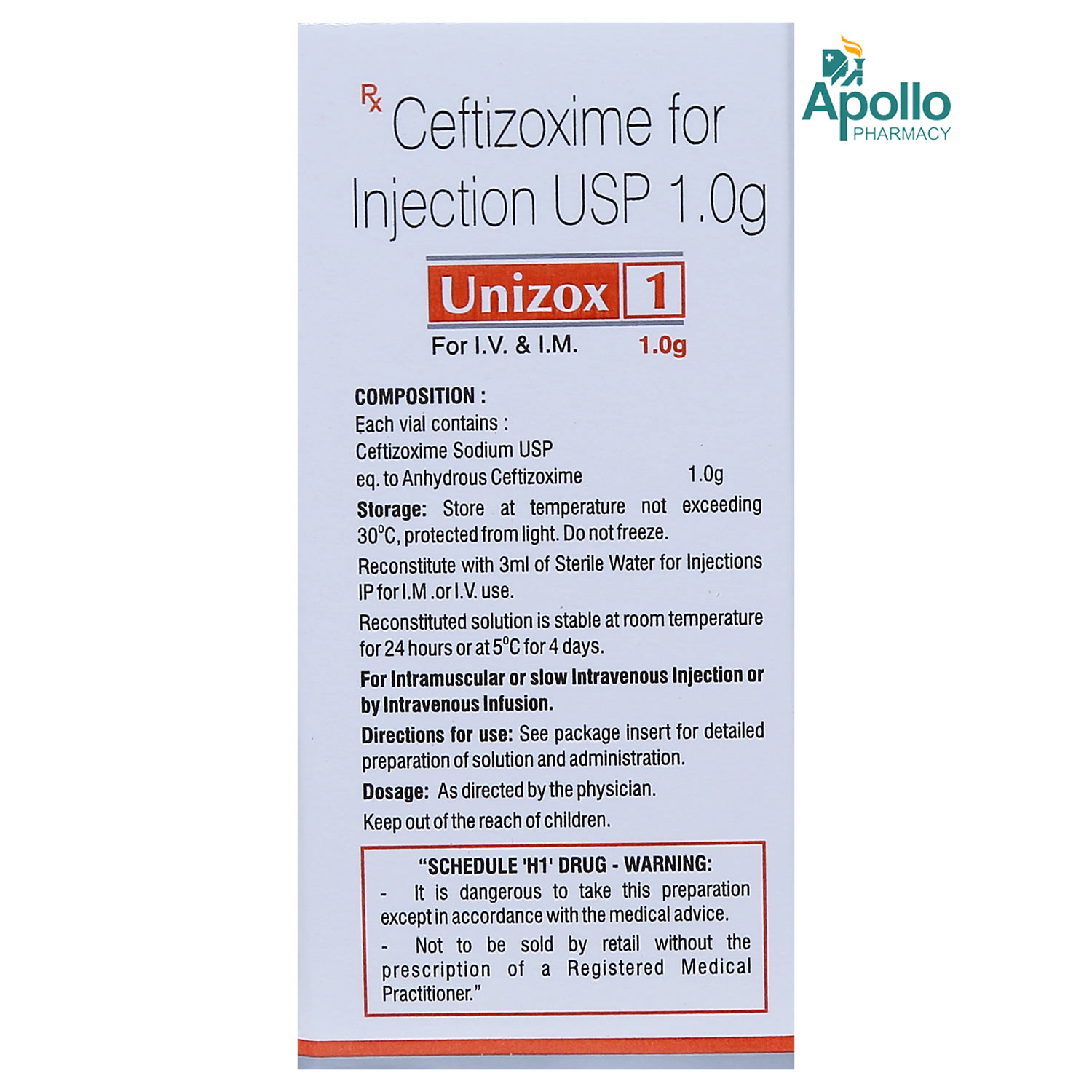 Unizox Injection 1 gm, Pack of 1 INJECTION Unizox Injection 1 gm, Pack of 1 INJECTION