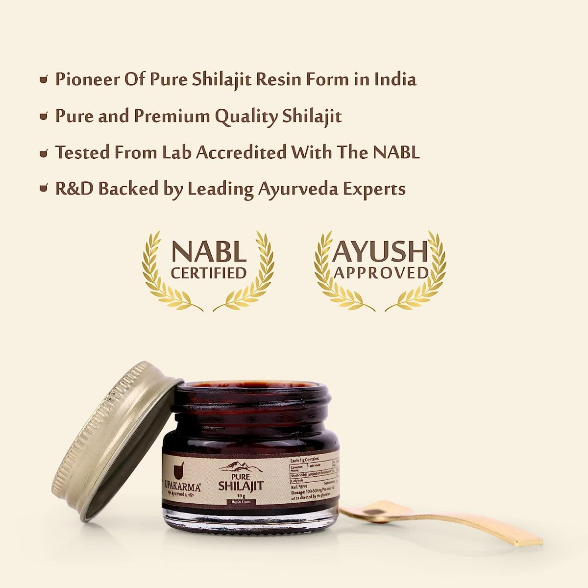 Upakarma Pure Shilajit Resin Form, 10 gm, Pack of 1 Upakarma Pure Shilajit Resin Form, 10 gm, Pack of 1