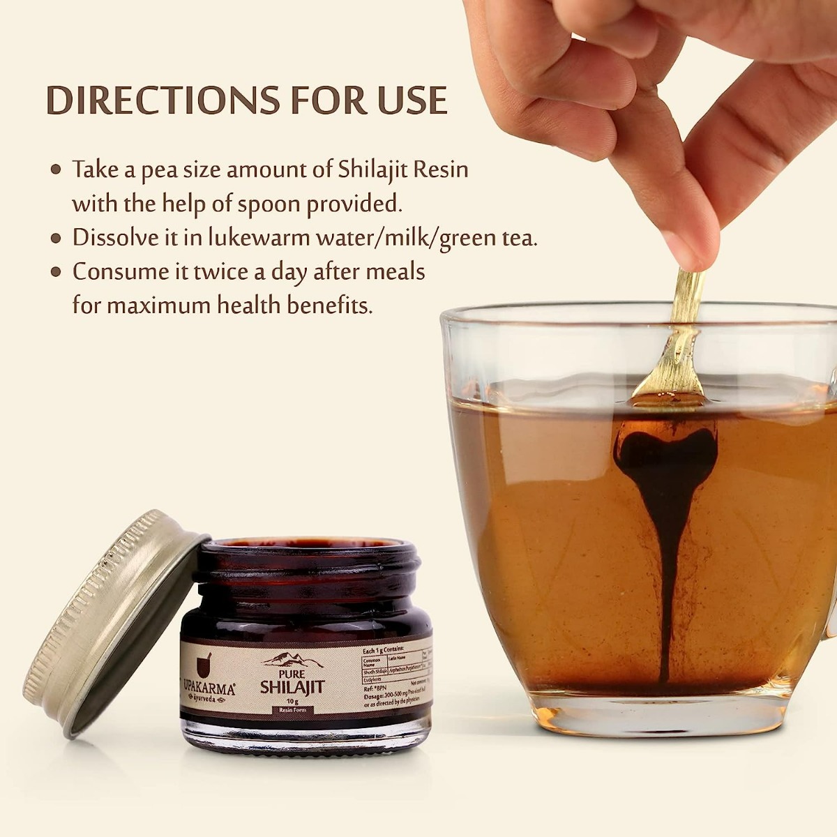Upakarma Pure Shilajit Resin Form, 10 gm, Pack of 1 Upakarma Pure Shilajit Resin Form, 10 gm, Pack of 1