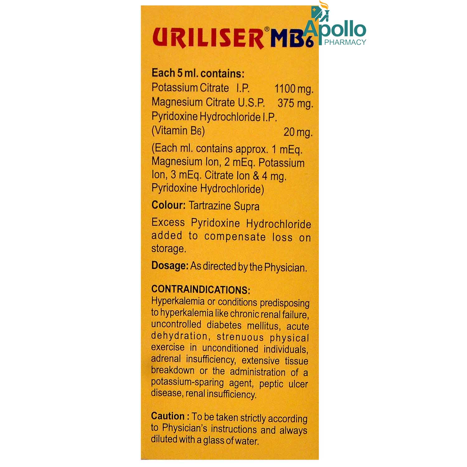 Uriliser MB6 Sugar Free Lemon Flavour Solution 200 ml, Pack of 1 Uriliser MB6 Sugar Free Lemon Flavour Solution 200 ml, Pack of 1