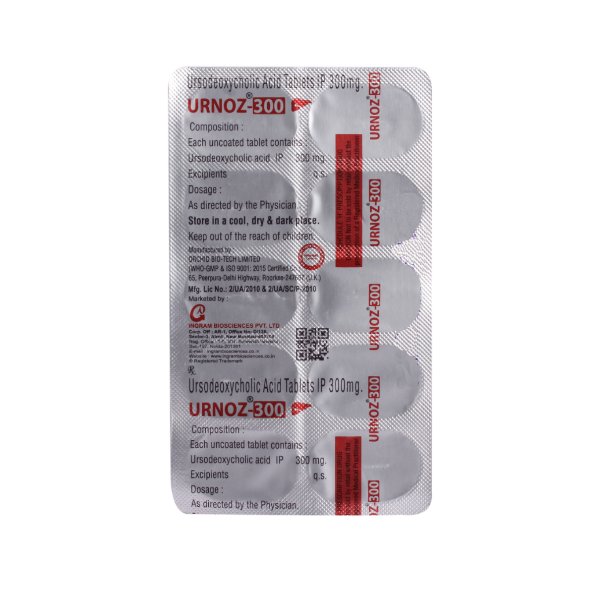 Urnoz-300 Tablet 10's, Pack of 10 TABLETS Urnoz-300 Tablet 10's, Pack of 10 TABLETS
