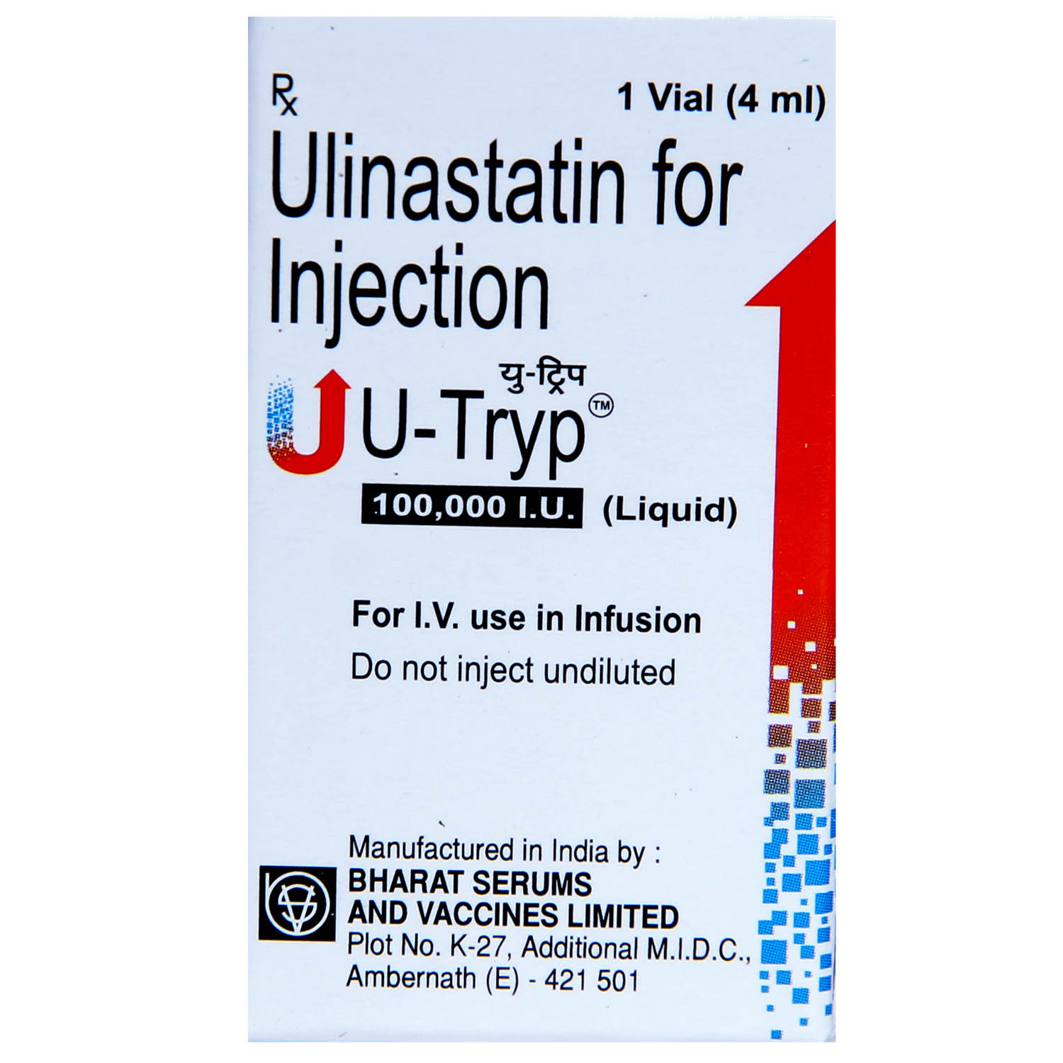 U-Tryp 100000IU Injection 4 ml
U-Tryp 100000IU Injection 4 ml