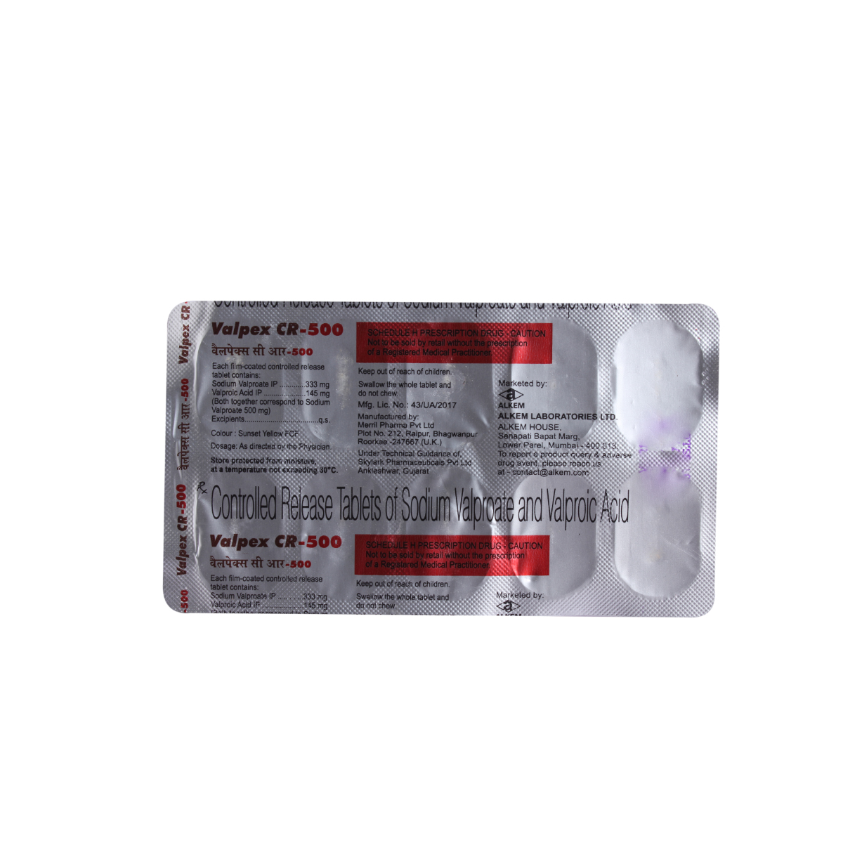 Valpex CR 500 Tablet 10's, Pack of 10 TabletS Valpex CR 500 Tablet 10's, Pack of 10 TabletS