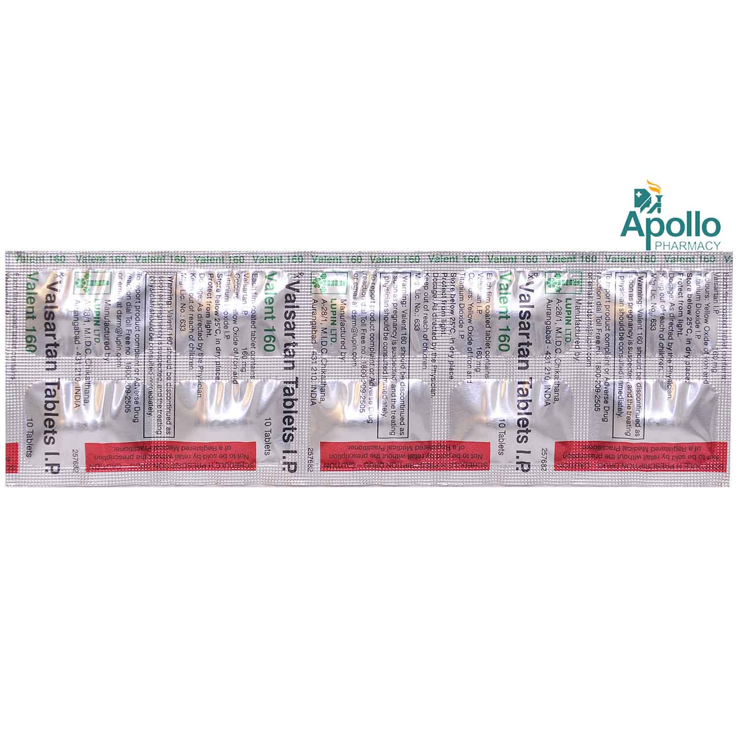 Valent 160 Tablet 10's, Pack of 10 TABLETS Valent 160 Tablet 10's, Pack of 10 TABLETS