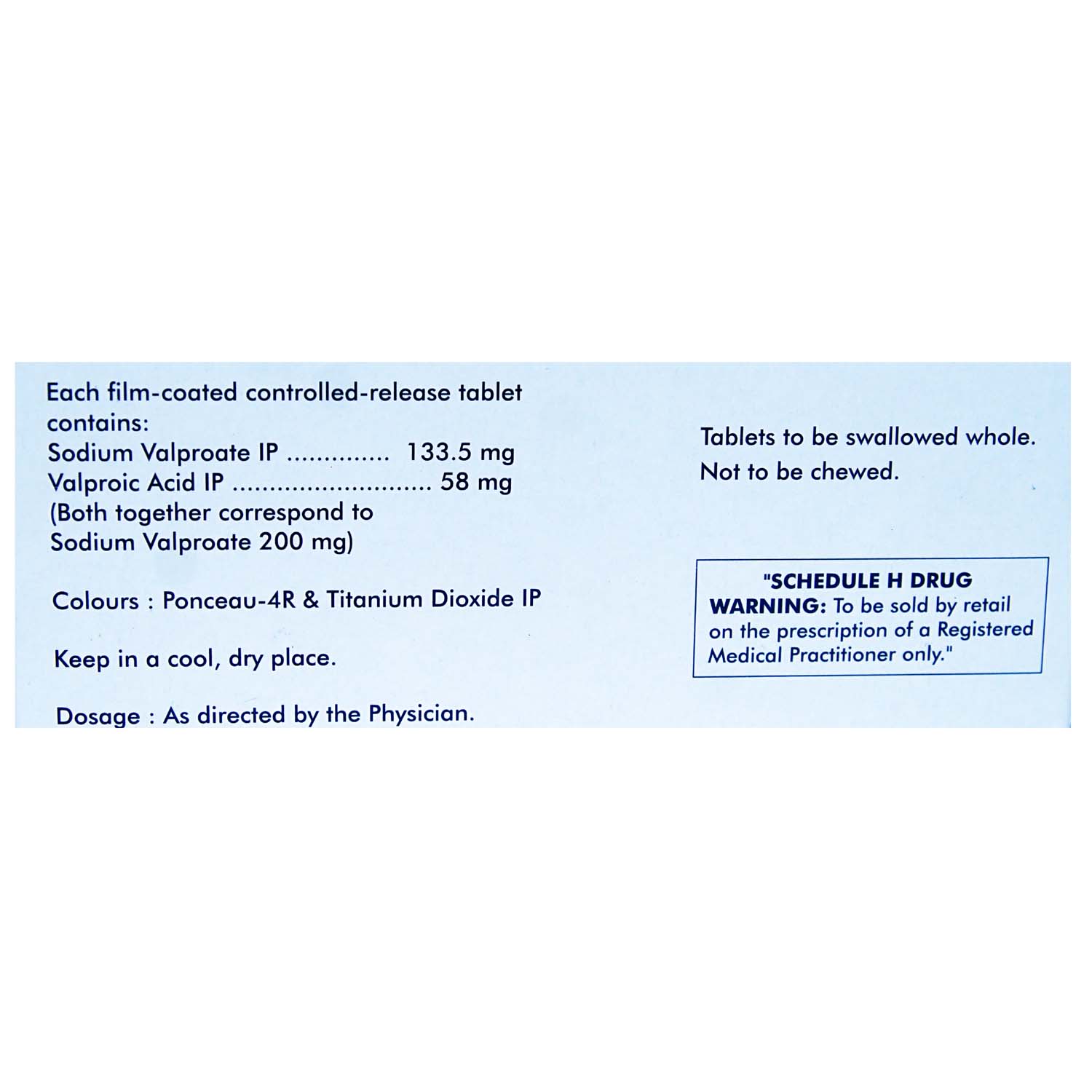 Valprid-CR 200 Tablet 10's, Pack of 10 TABLETS Valprid-CR 200 Tablet 10's, Pack of 10 TABLETS