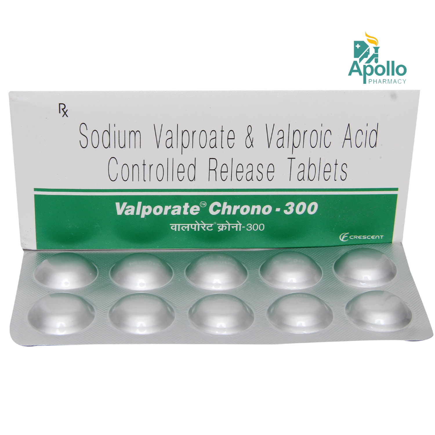 Valporate Chrono 300 Tablet 10's, Pack of 10 TABLETS Valporate Chrono 300 Tablet 10's, Pack of 10 TABLETS